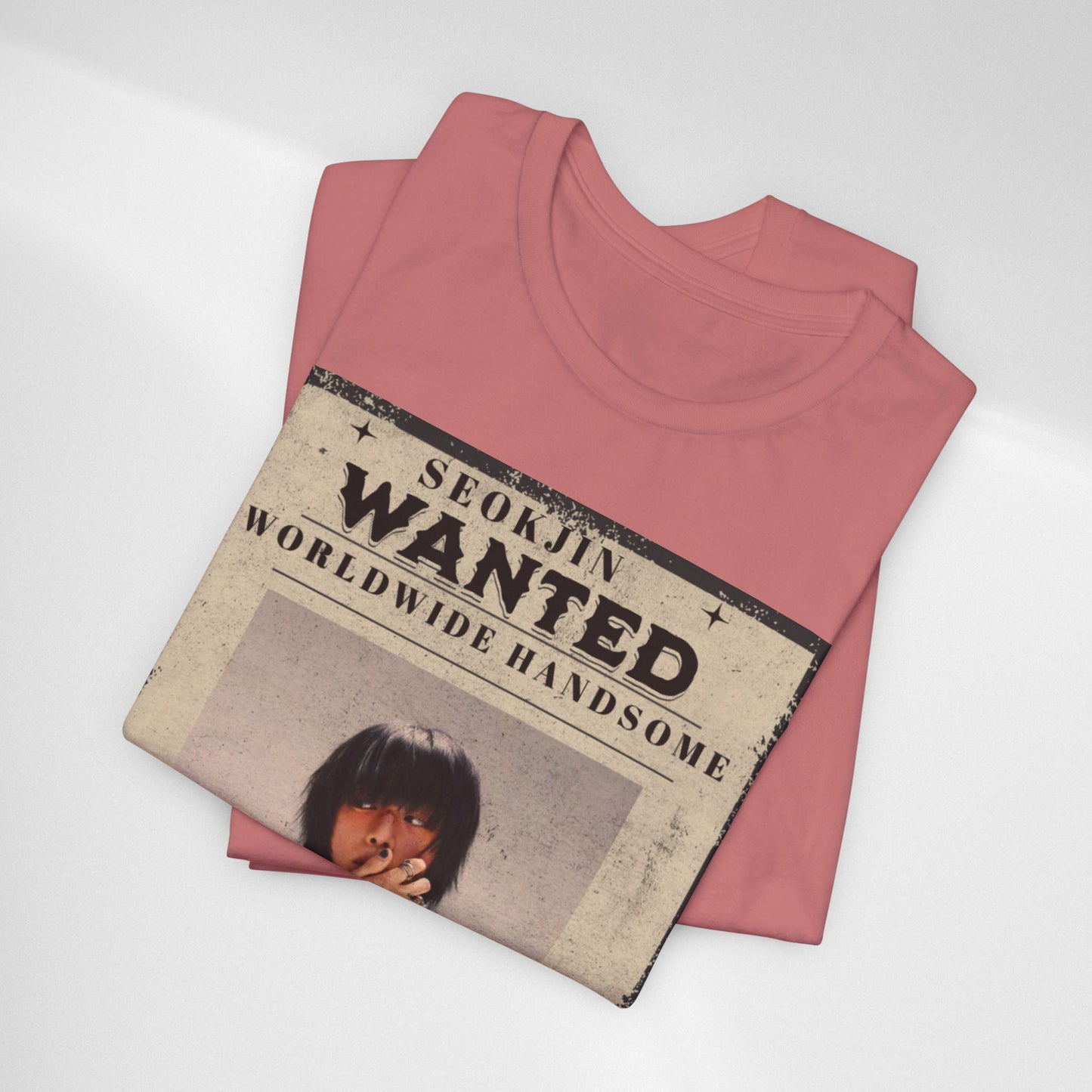 T-Shirt — 'Seokjin Wanted: Worldwide Handsome' Vintage Poster Tee