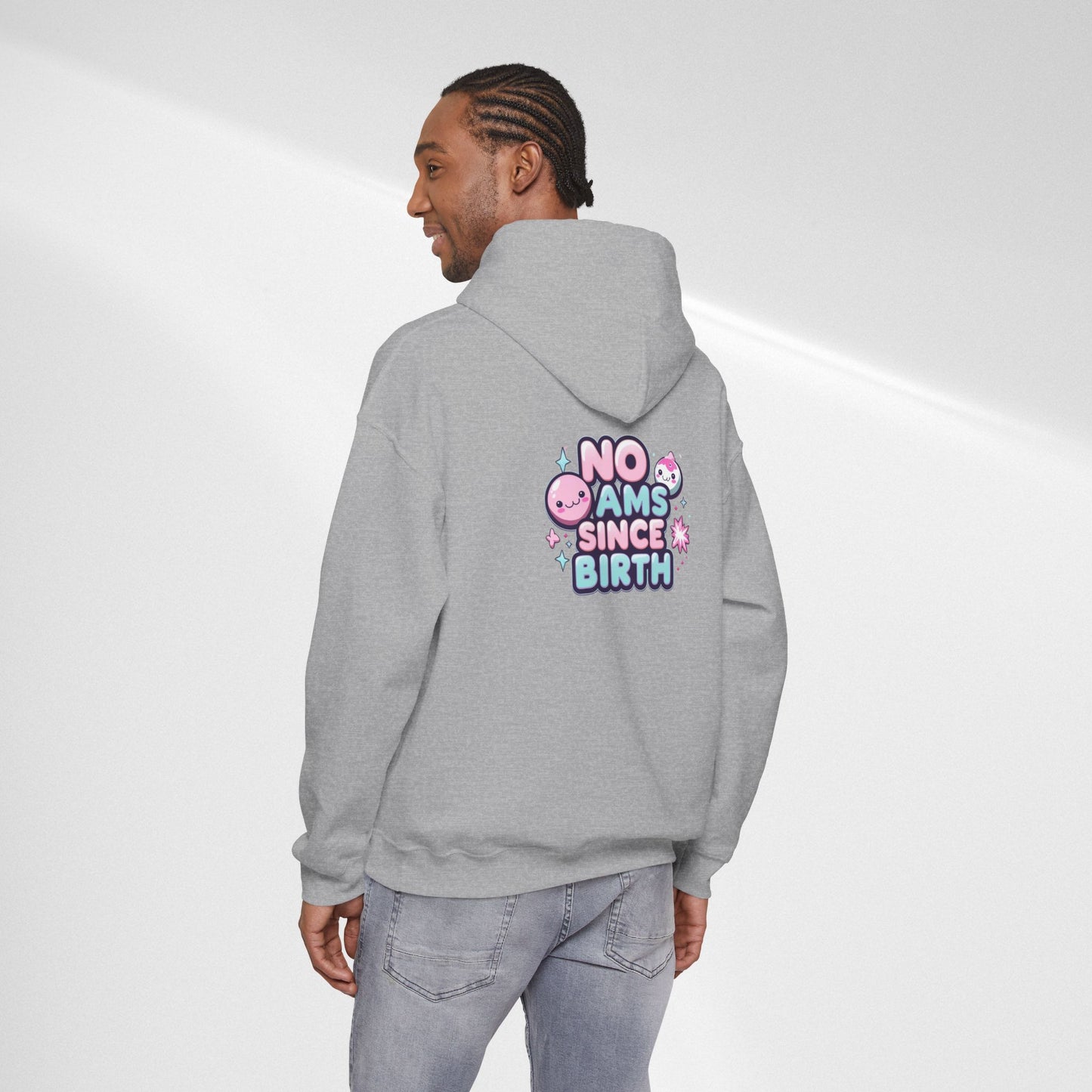 Hoodie — "No Jams Since Birth" Cute Kawaii Graphic Pullover