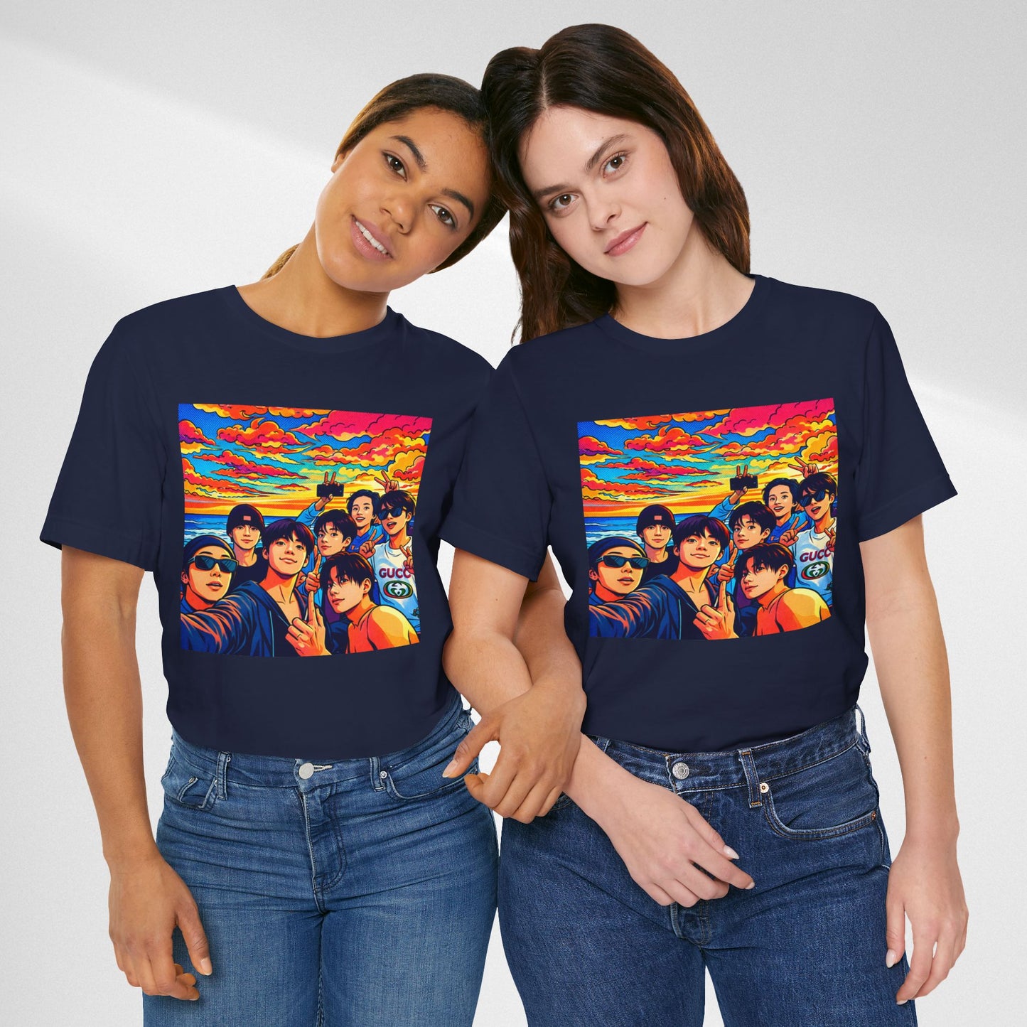 BTS Vibrant Sunset Group Portrait Tee