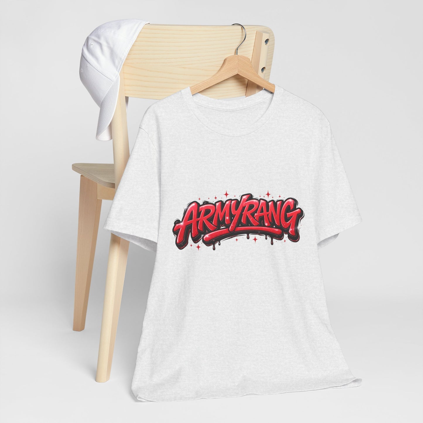 BTS T-Shirt — 'ARMYRANG' Red Graffiti Logo Tee