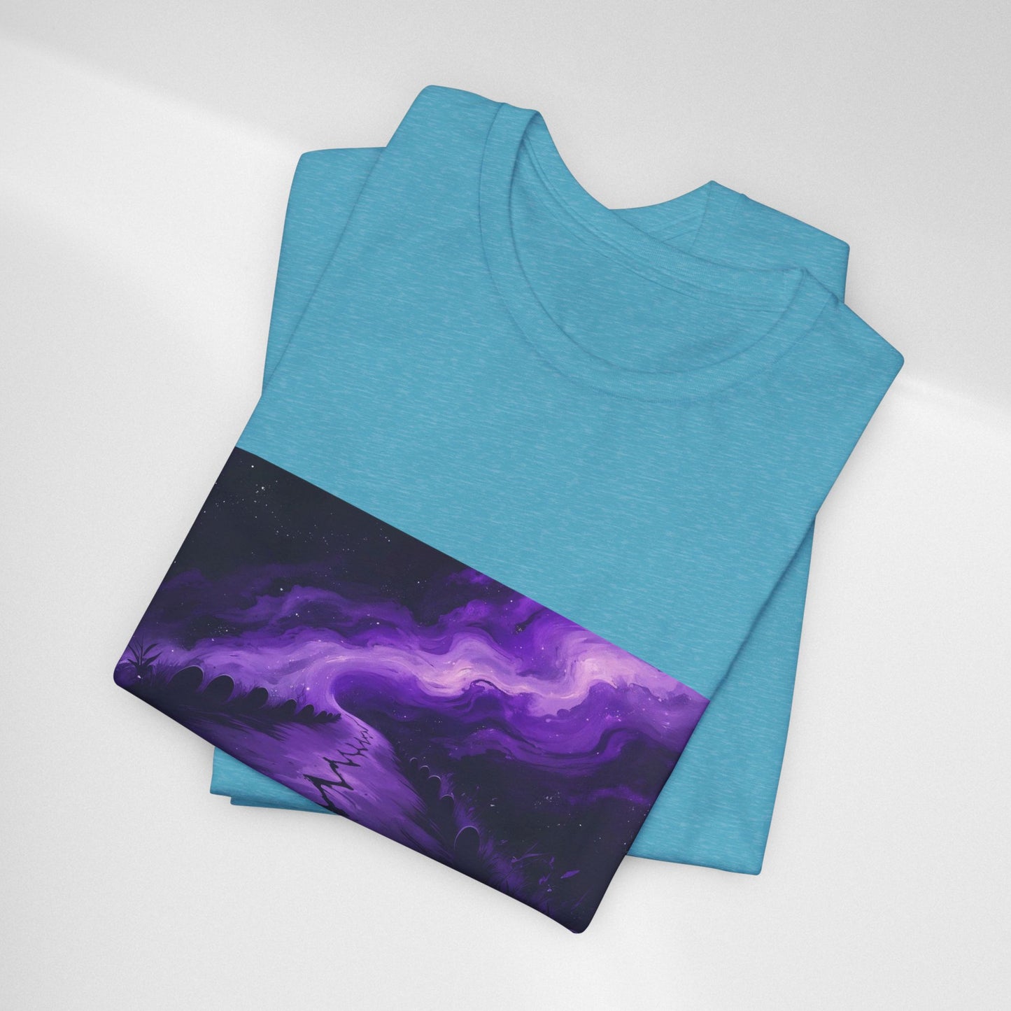 You Never Walk Alone Tee — Purple Night Stairway Graphic T‑Shirt