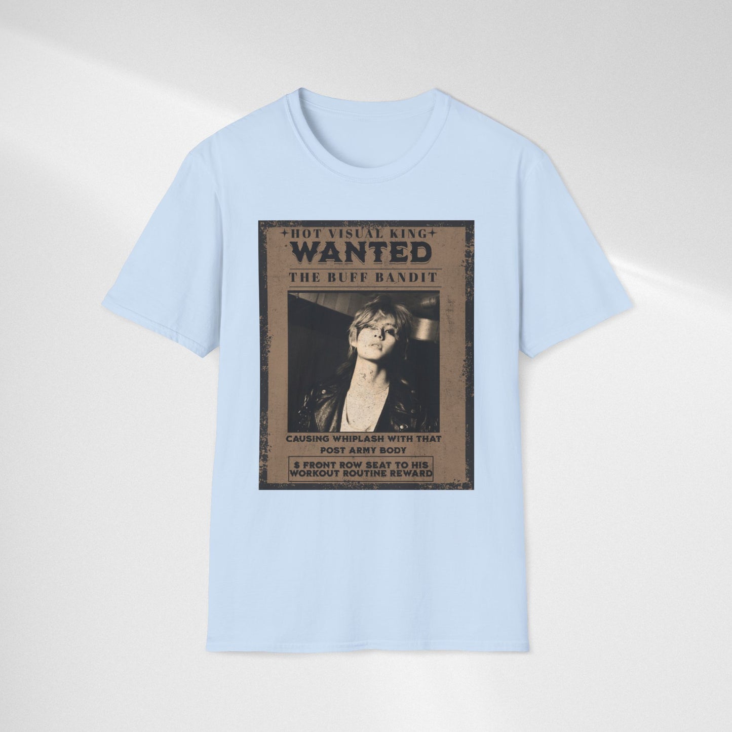 Wanted V Poster Graphic T-Shirt — "The Ruff Bandit" Vintage Western Mugshot Tee