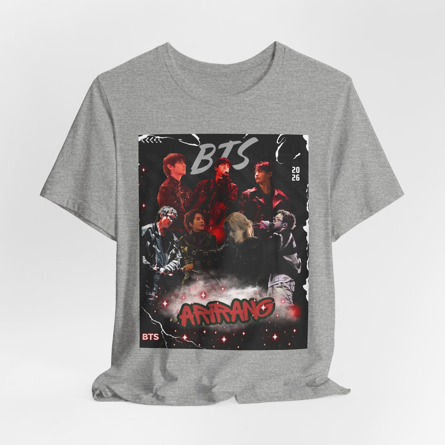 BTS ARIRANG Band Graphic Tee — 'BTS ARMY' Retro Concert Poster Shirt