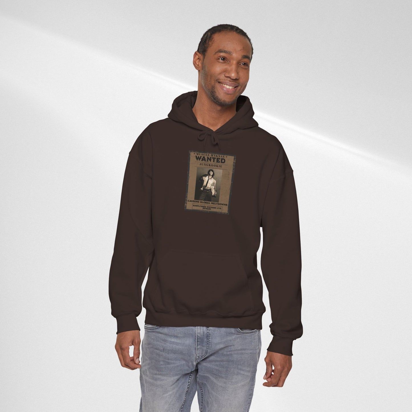 Hoodie — Vintage JK 'WANTED' Poster Graphic Pullover