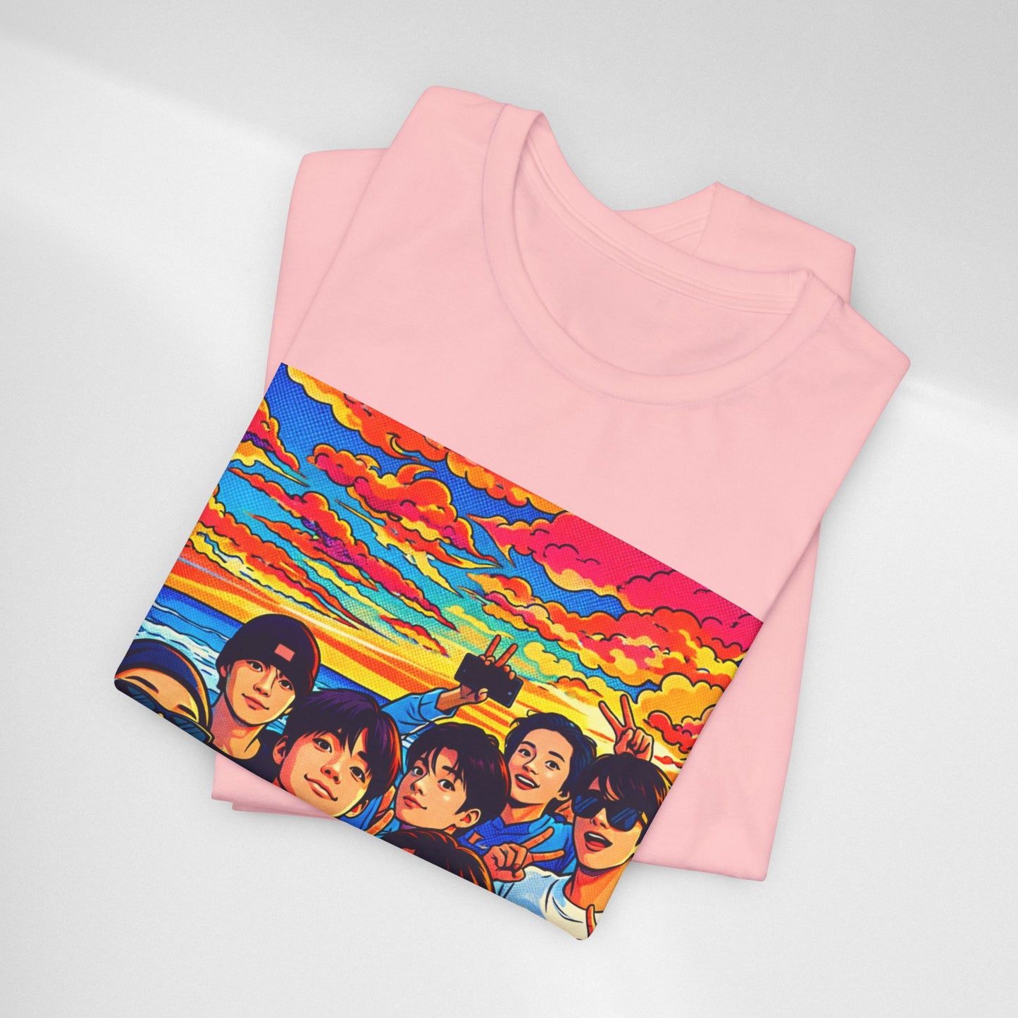 BTS Vibrant Sunset Group Portrait Tee