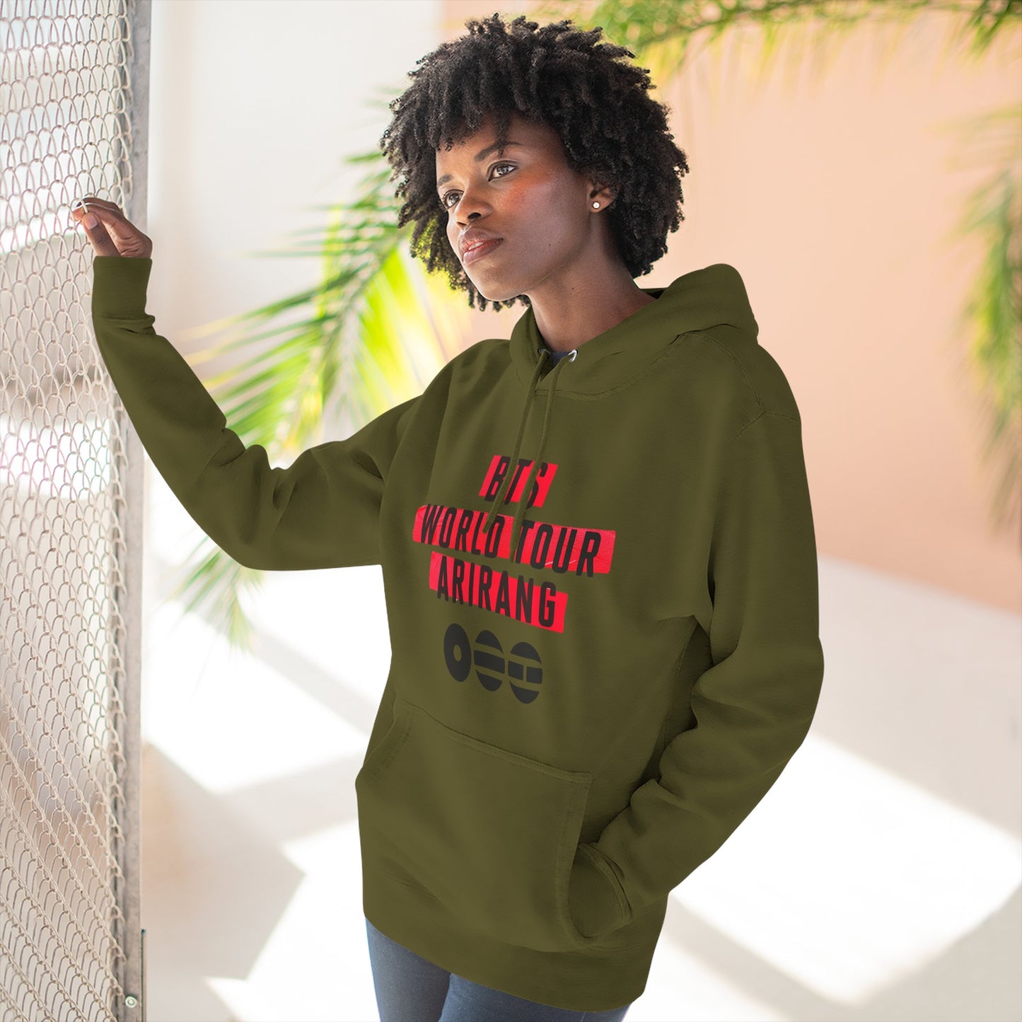BTS World Tour Hoodie — 'Arirang' Fleece Pullover with Tour Dates