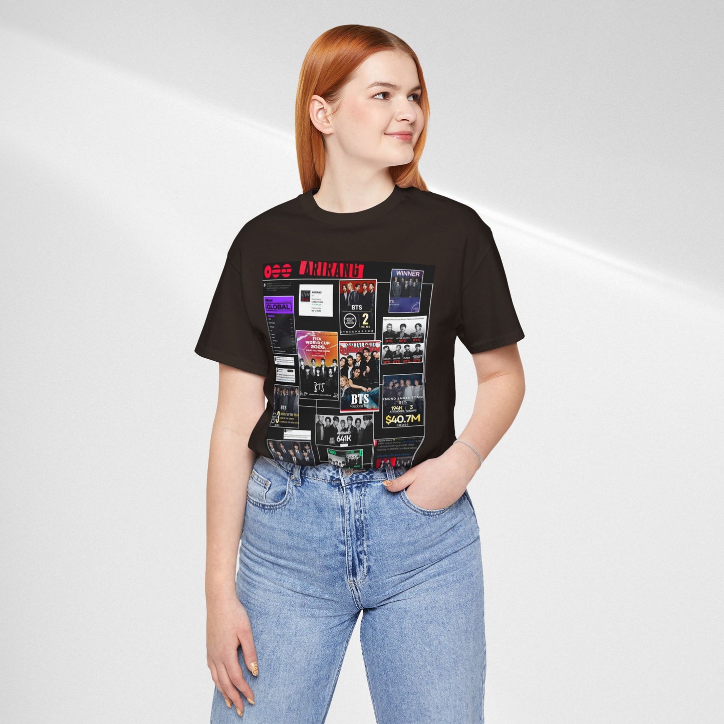 BTS  ARIRANG Collage Graphic Tee — K‑Pop Fan Tribute Shirt