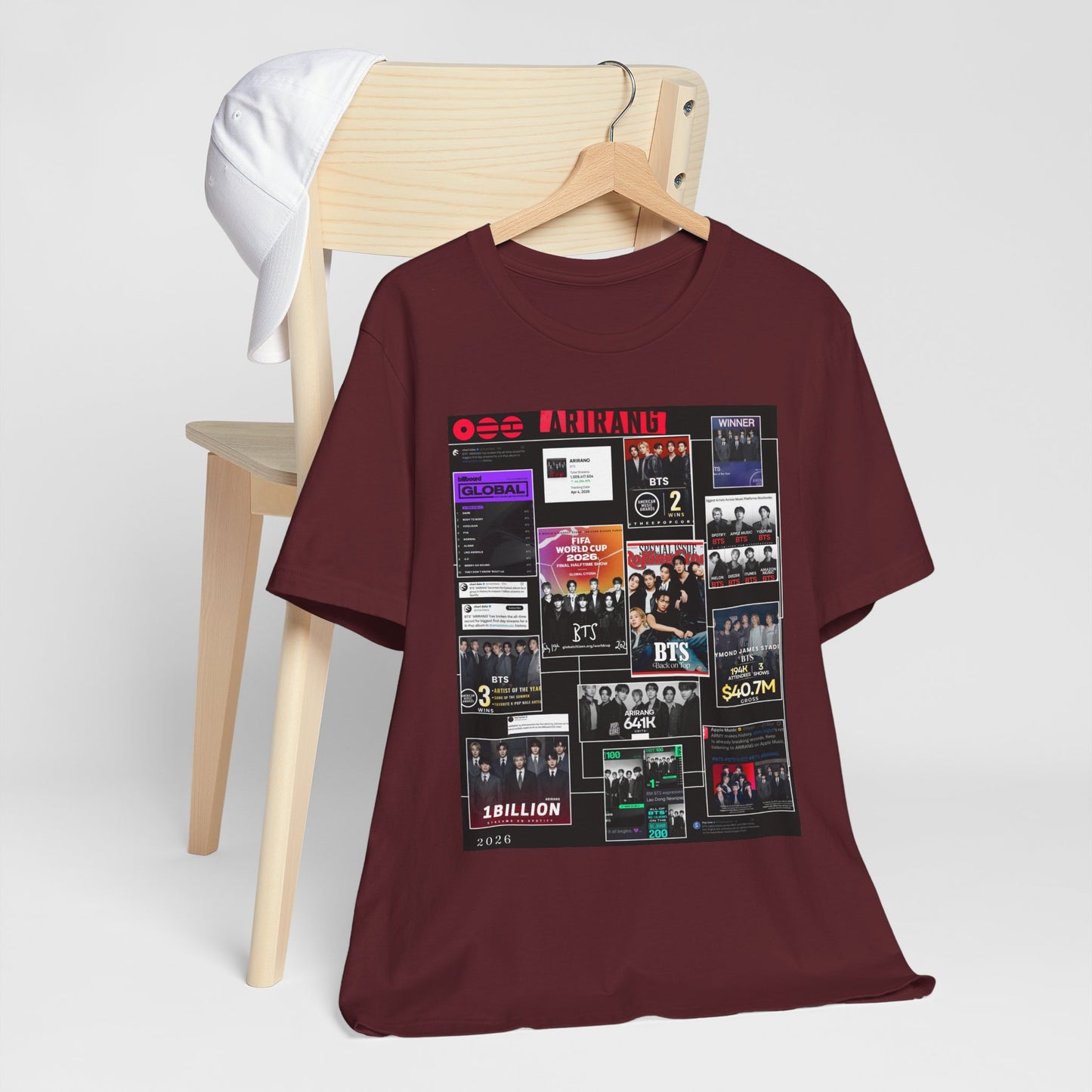 BTS  ARIRANG Collage Graphic Tee — K‑Pop Fan Tribute Shirt