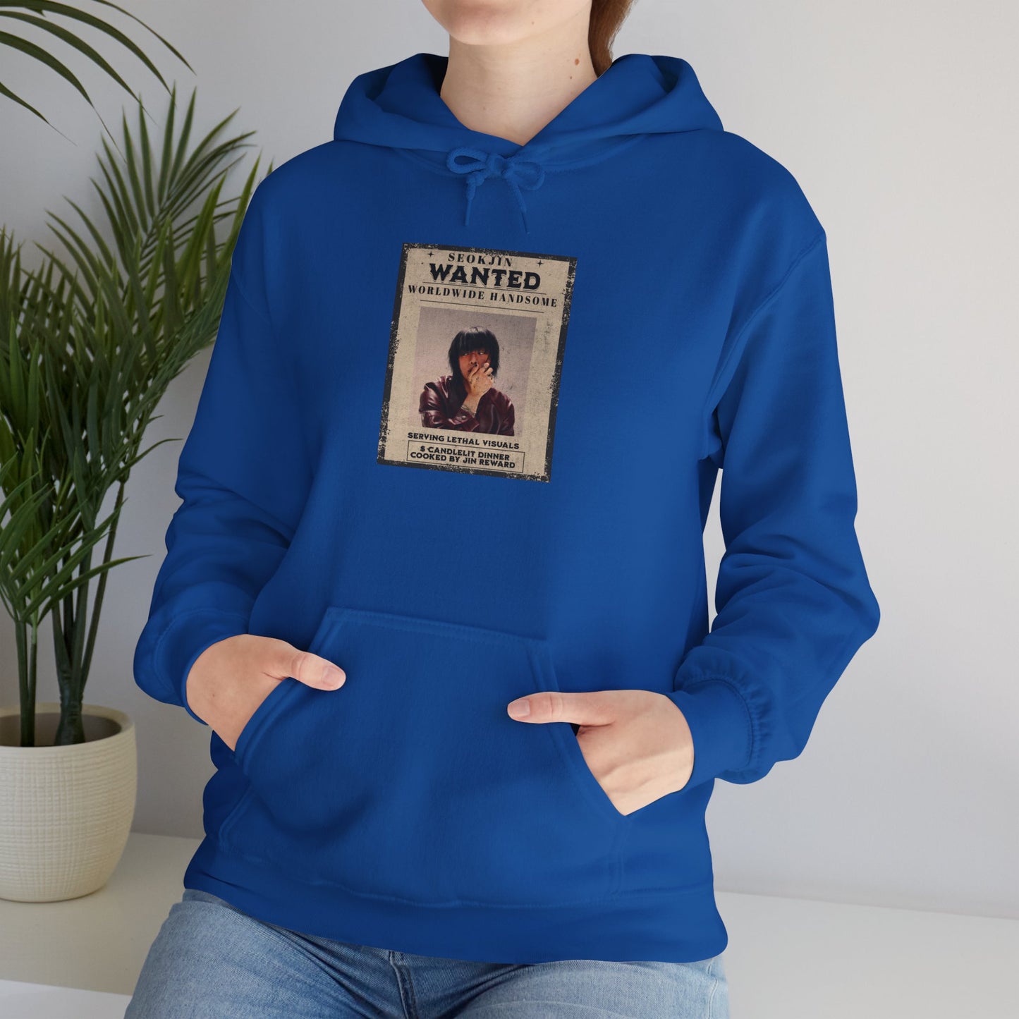 Jin Hoodie — "WANTED" Vintage Photo Poster Graphic Hoodie