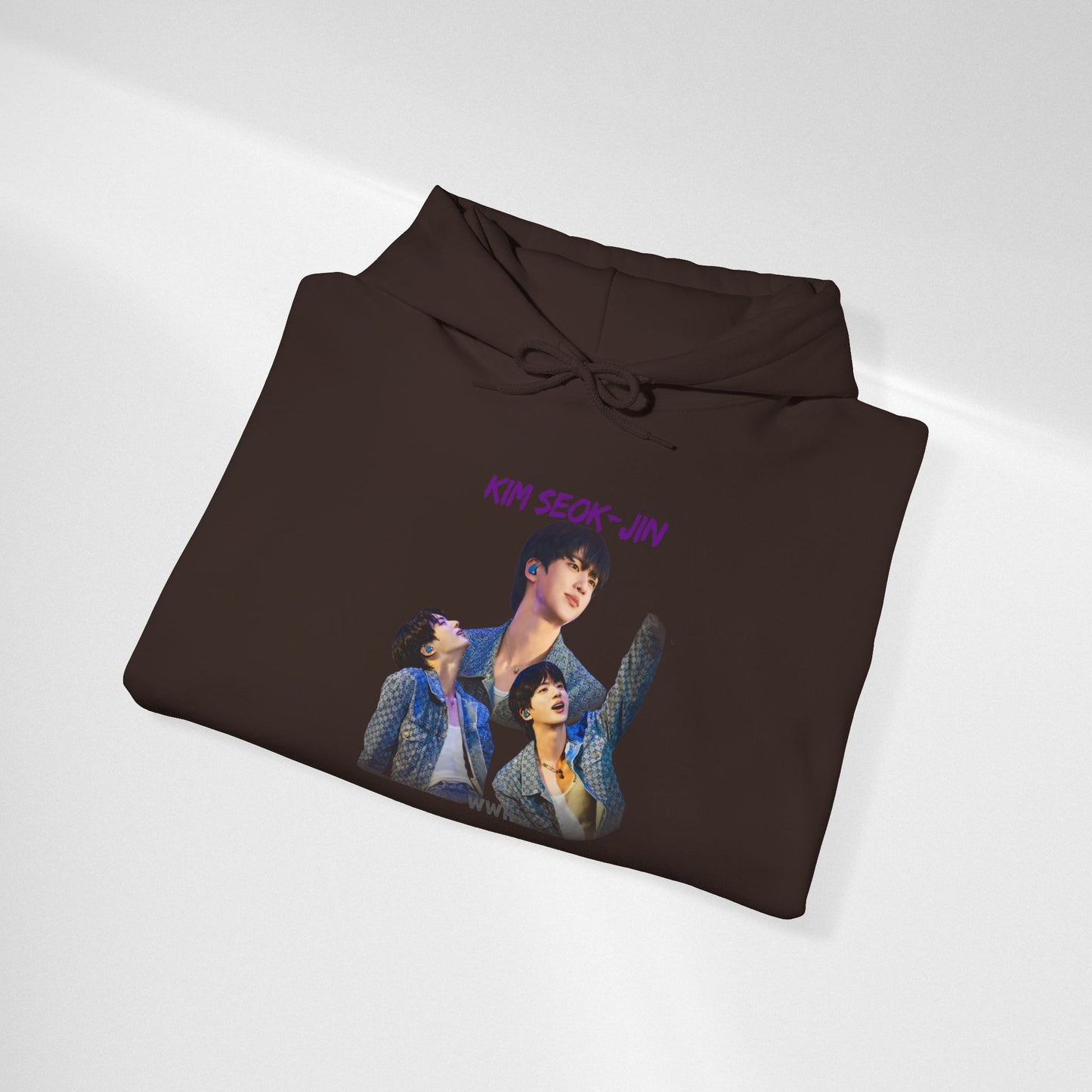 JIN Graphic Hoodie — Artistic Three-Image Portrait Design