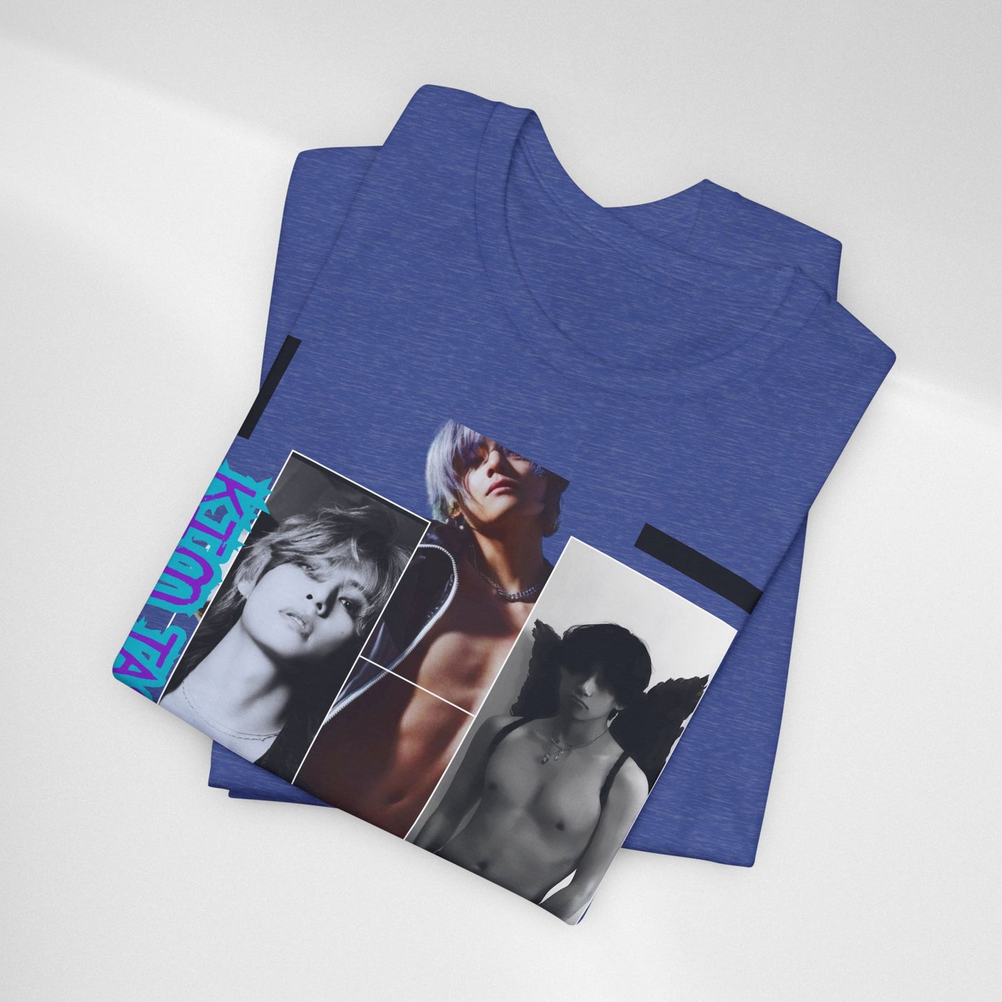 TAE Photo Collage Graphic Tee — Retro Black & White Portraits