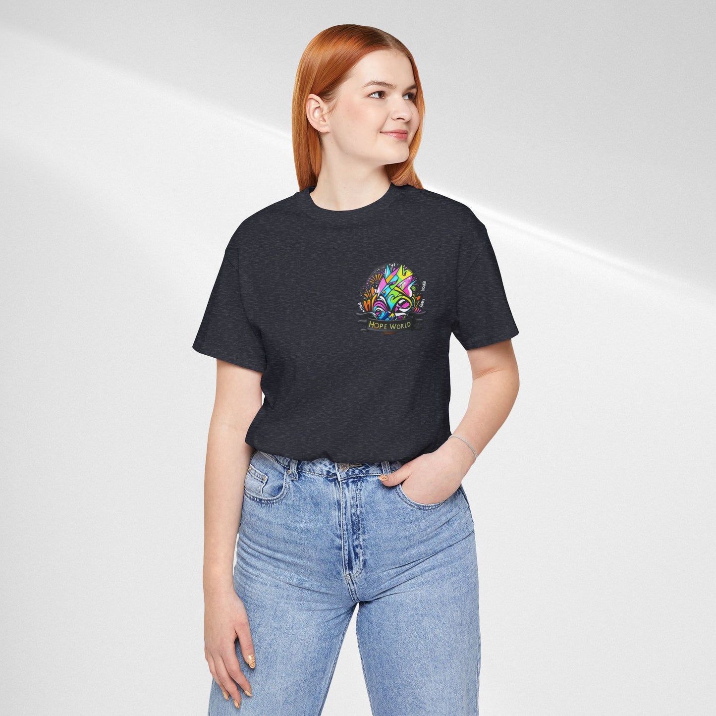Hope World Graphic Tee — Colorful Graffiti BTS-Inspired Shirt