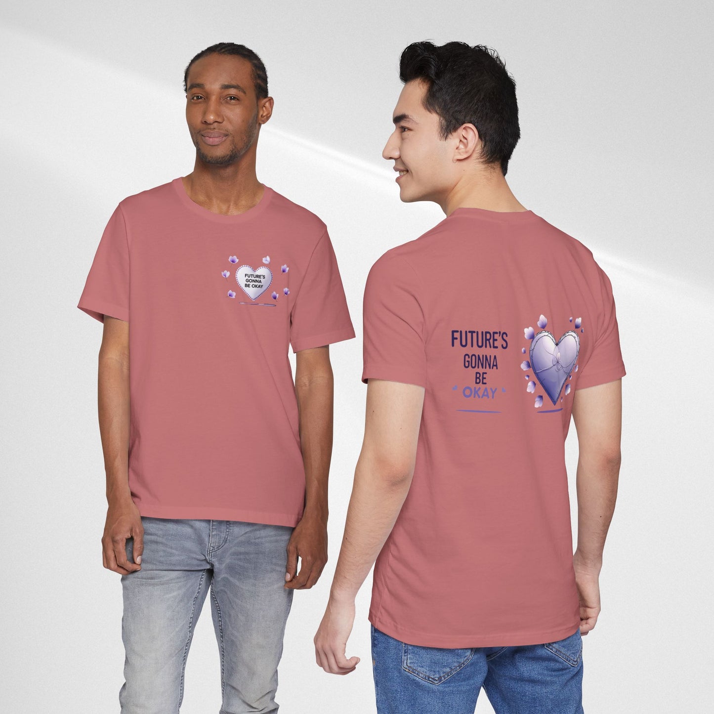 Future's Gonna Be Okay T-Shirt — Purple Heart Positive Graphic Tee