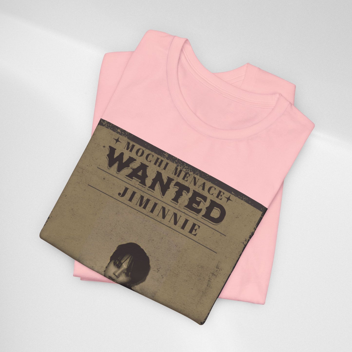 JIMIN Wanted Poster Graphic Tee — 'Mischief Menace' Vintage Style