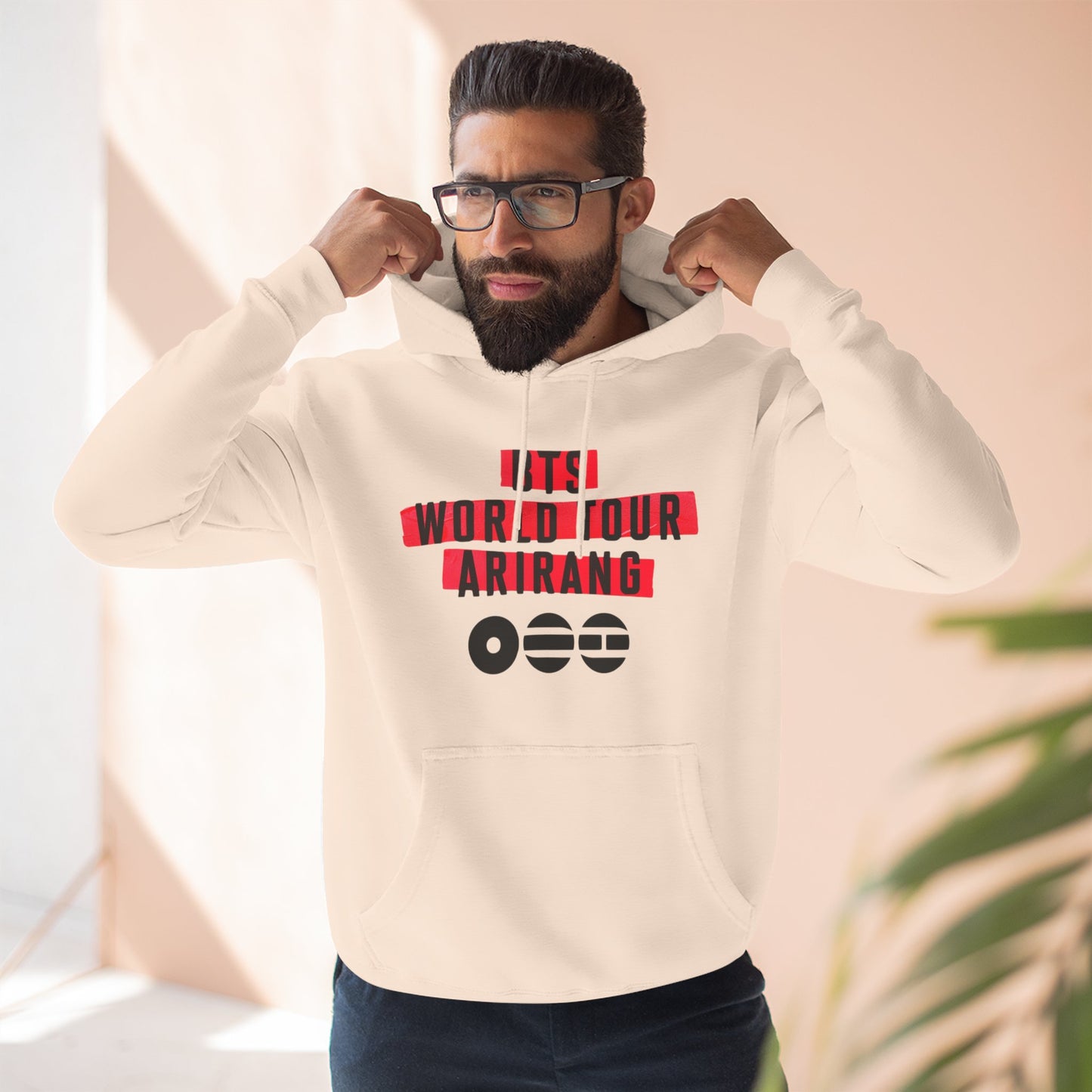BTS World Tour Hoodie — 'Arirang' Fleece Pullover with Tour Dates
