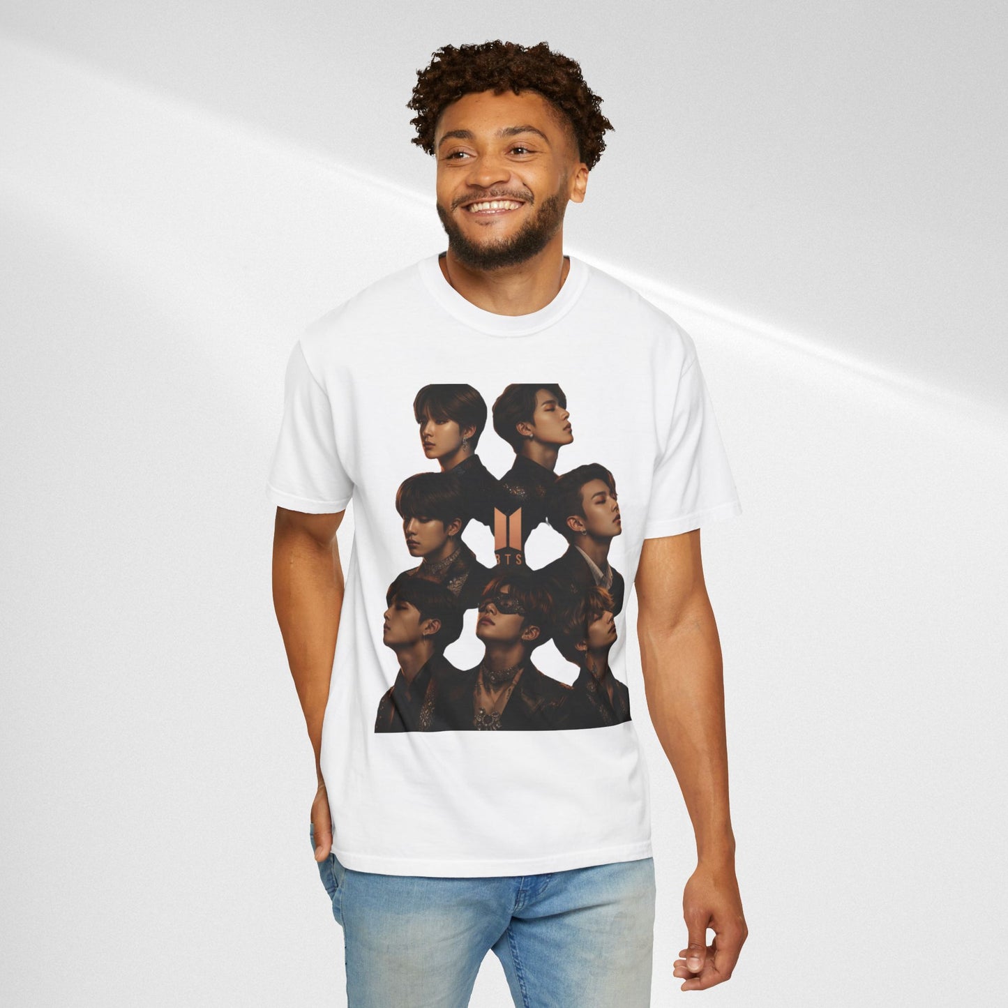 BTS Portrait Collage T-Shirt — Dark Mood Graphic Tee