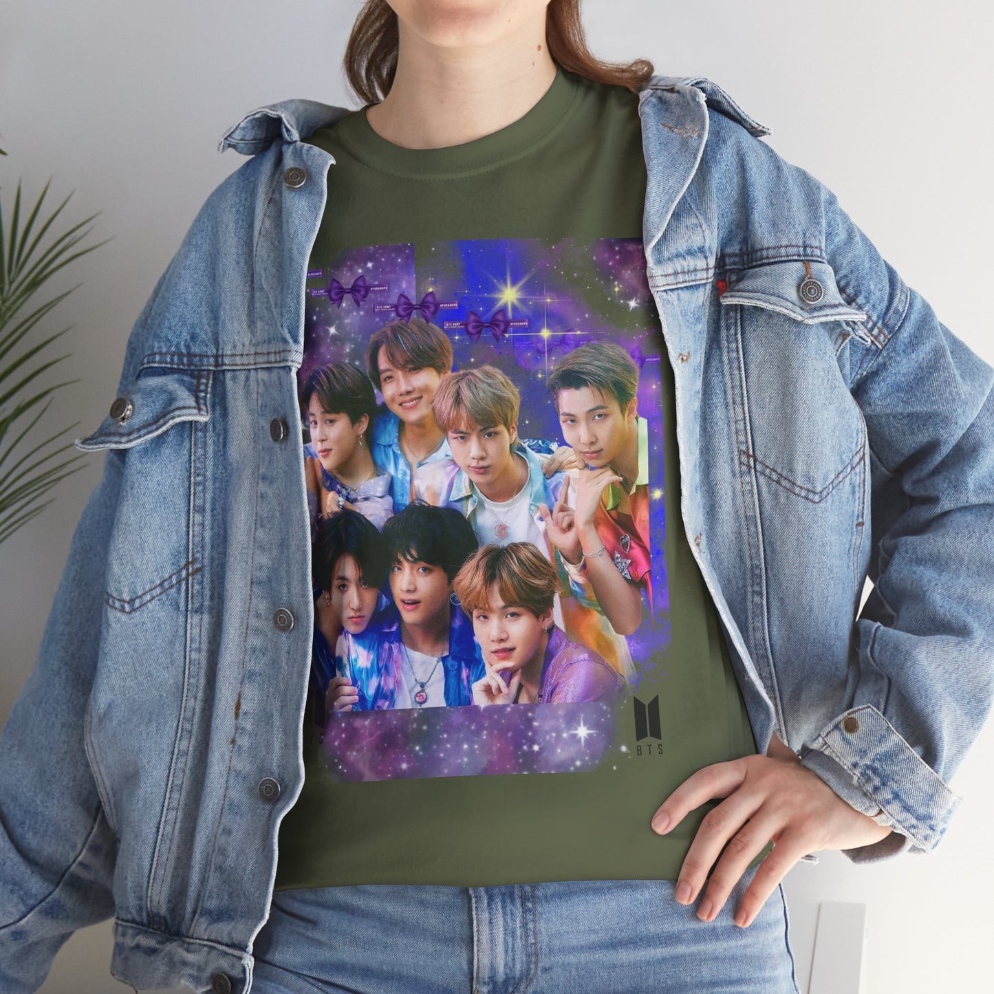 BTS Collage Tee — Purple Dream Photo Graphic T-Shirt