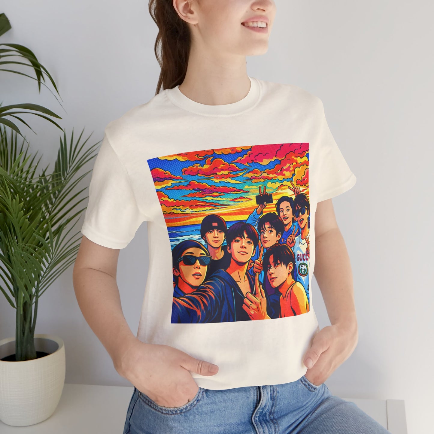 BTS Vibrant Sunset Group Portrait Tee