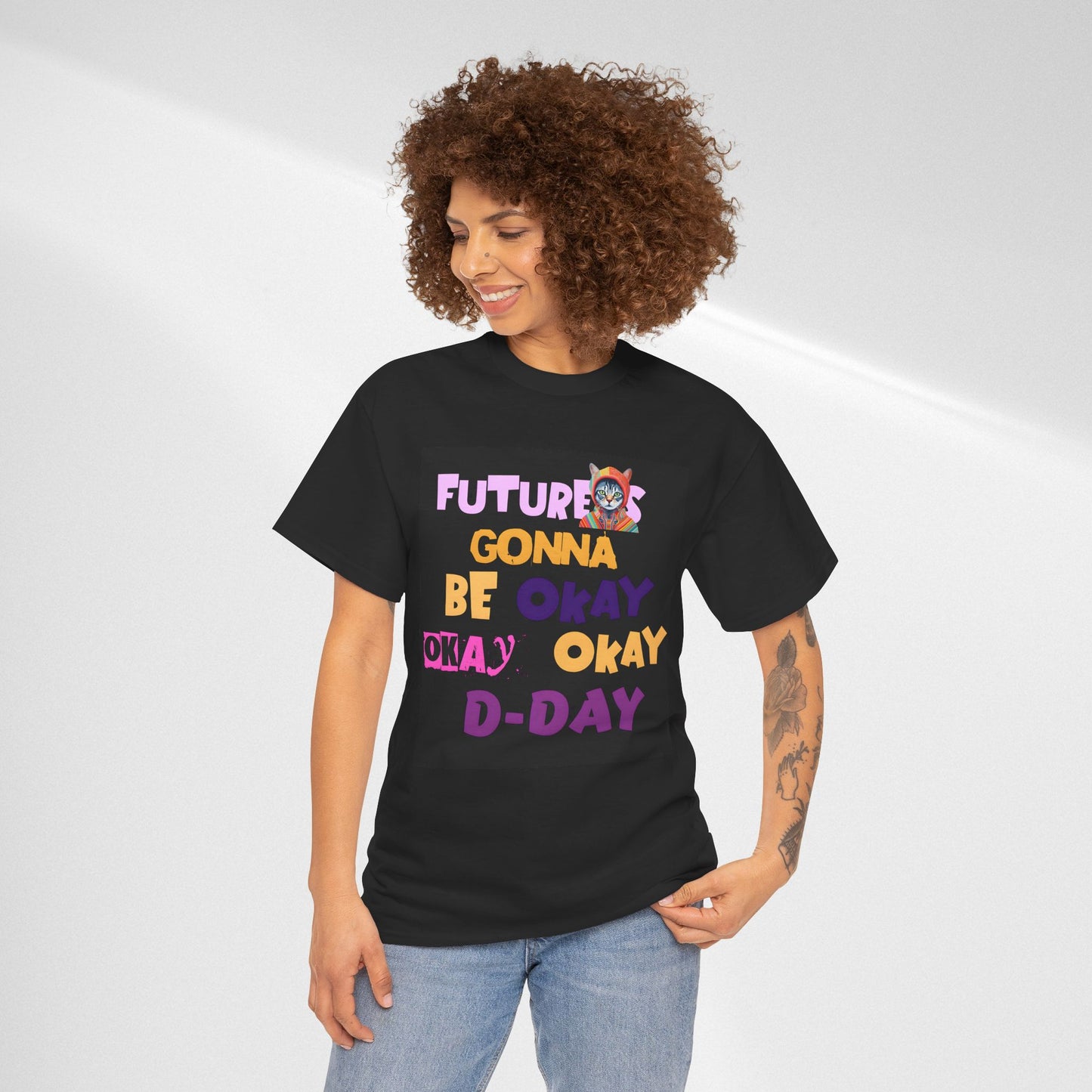 Future's Gonna Be Okay D-Day T-Shirt — Positive Retro Graphic Tee