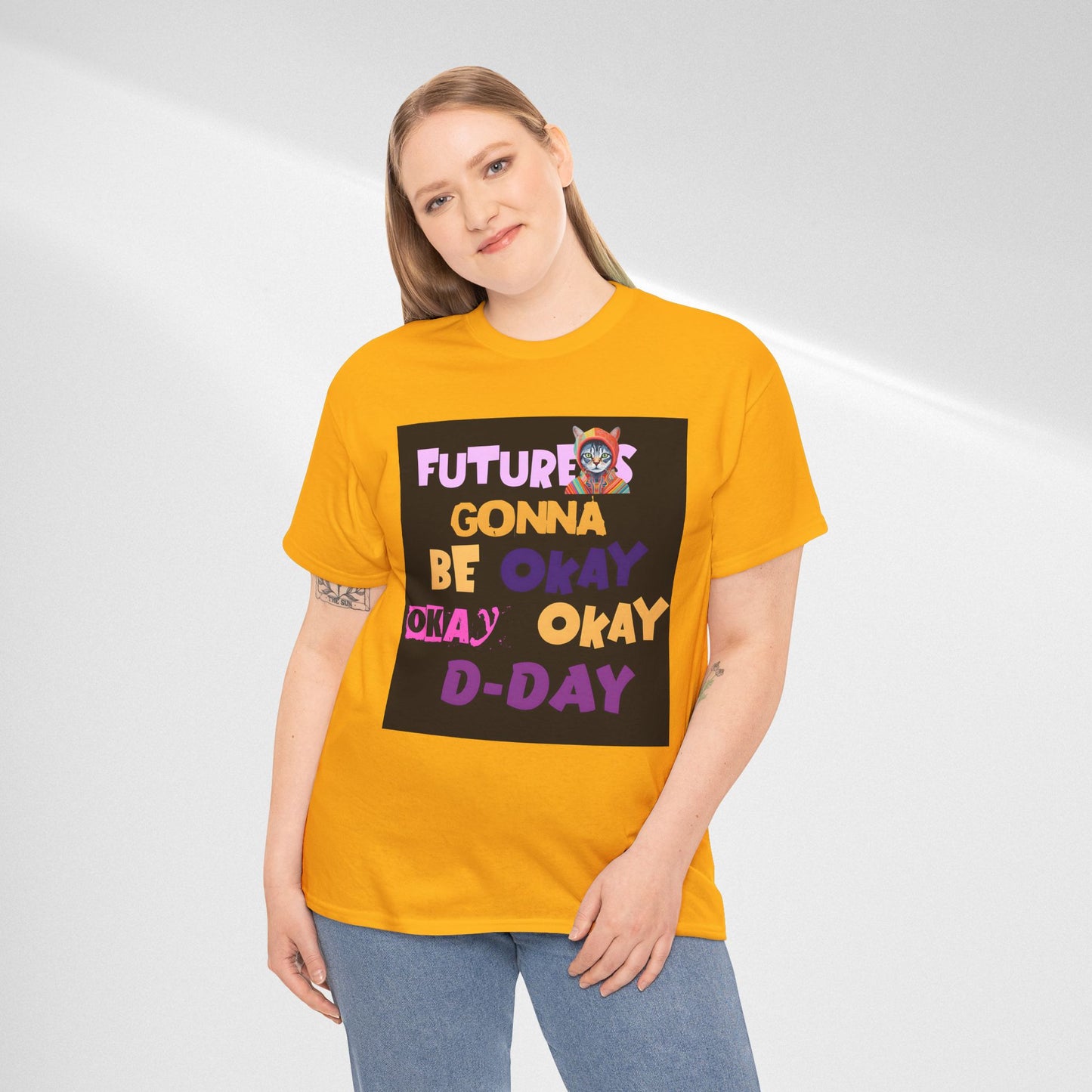 Future's Gonna Be Okay D-Day T-Shirt — Positive Retro Graphic Tee