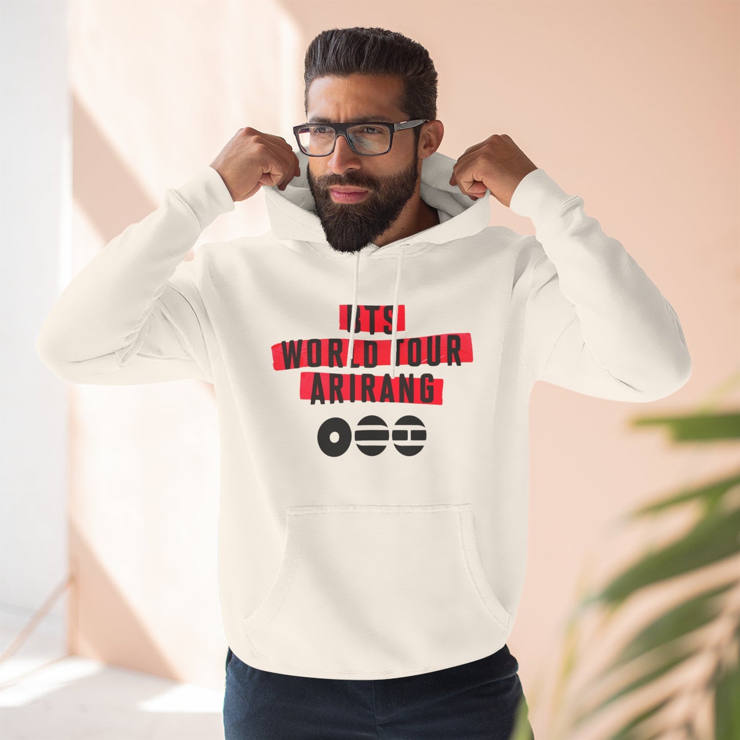 BTS World Tour Hoodie — 'Arirang' Fleece Pullover with Tour Dates