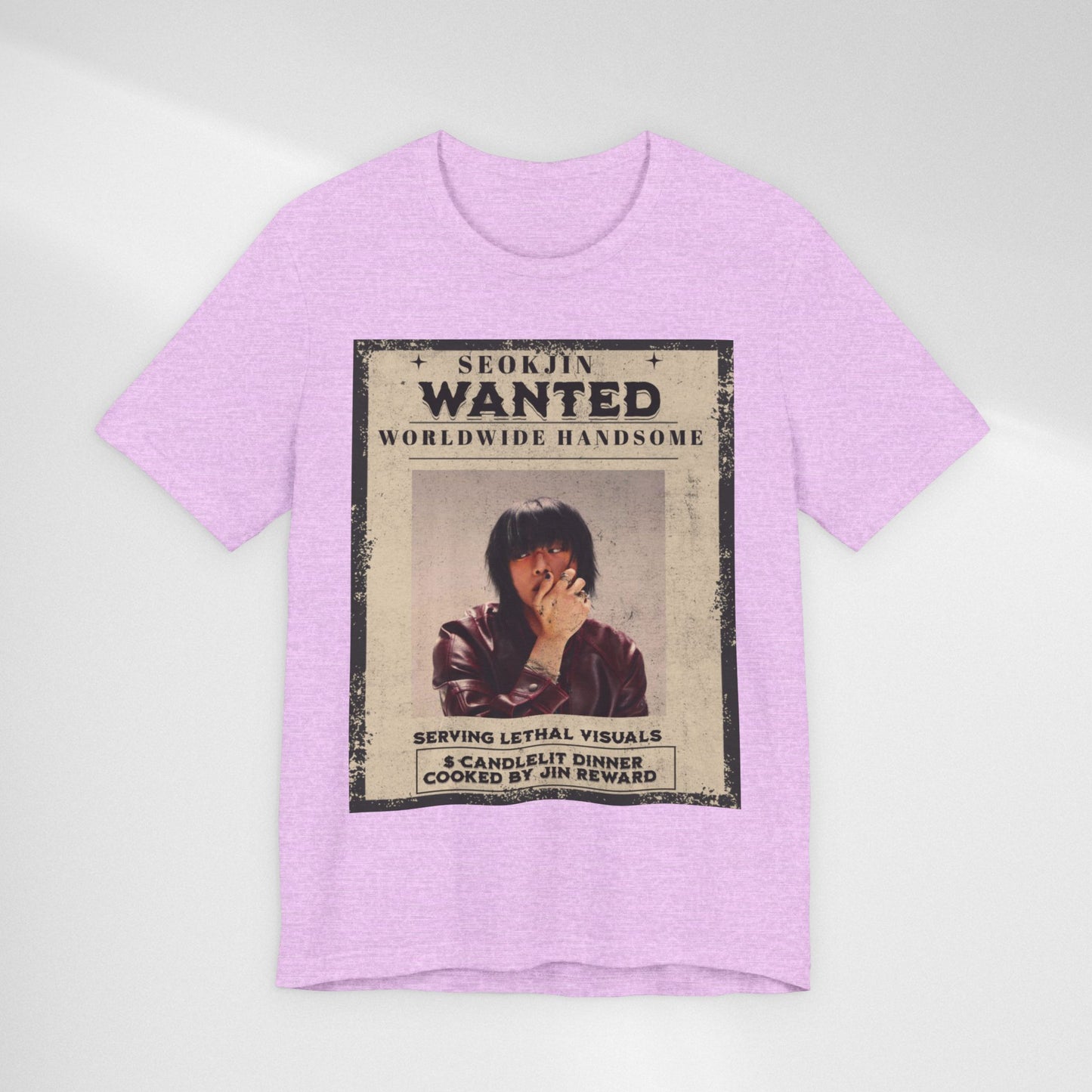 T-Shirt — 'Seokjin Wanted: Worldwide Handsome' Vintage Poster Tee