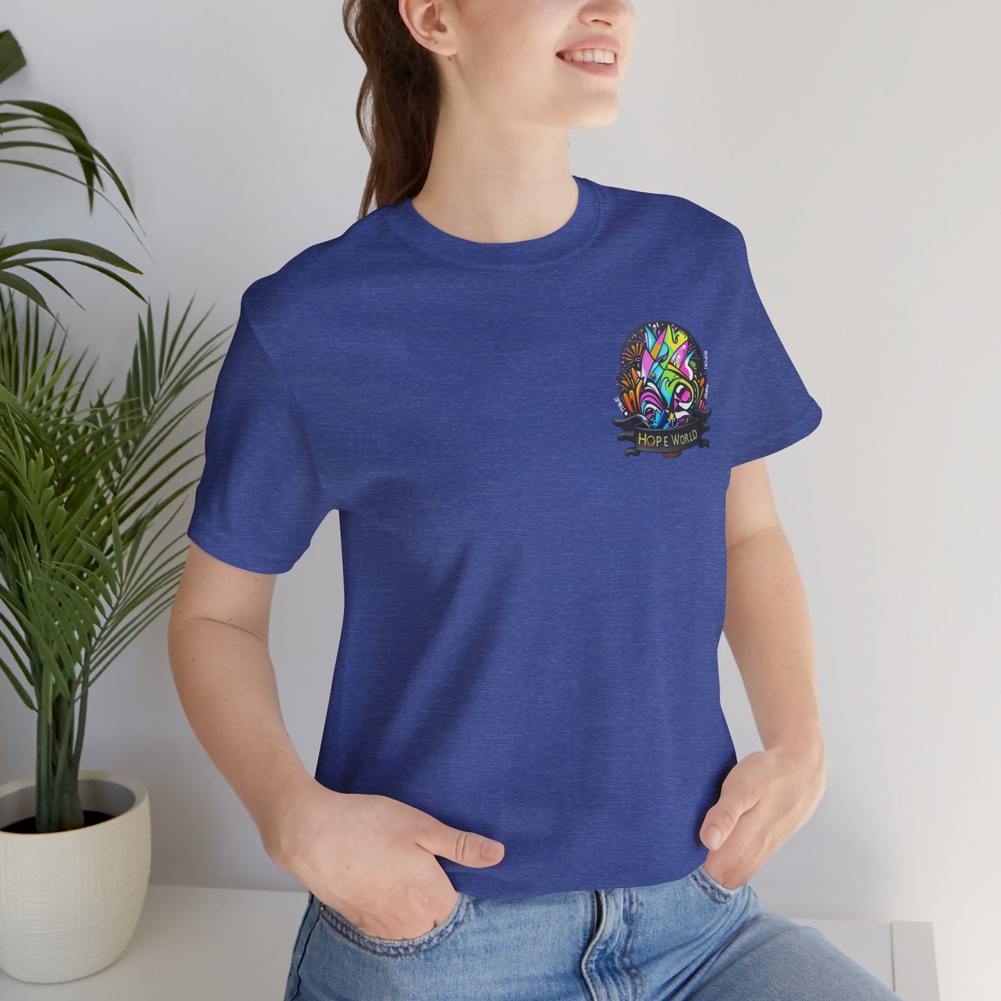 Hope World Graphic Tee — Colorful Graffiti BTS-Inspired Shirt