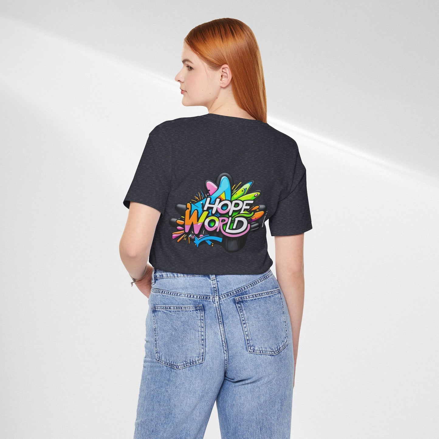 Hope World Graphic Tee — Colorful Graffiti BTS-Inspired Shirt