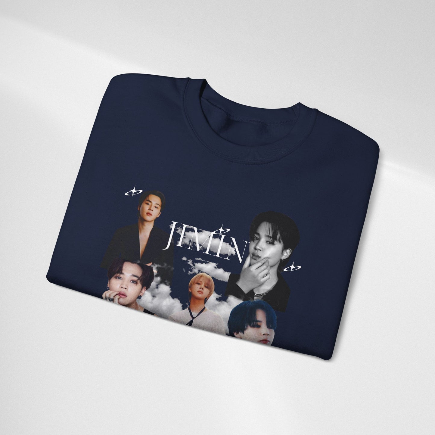 Crewneck Sweatshirt — K-pop JIMIN Collage Pullover (Band Member Design)