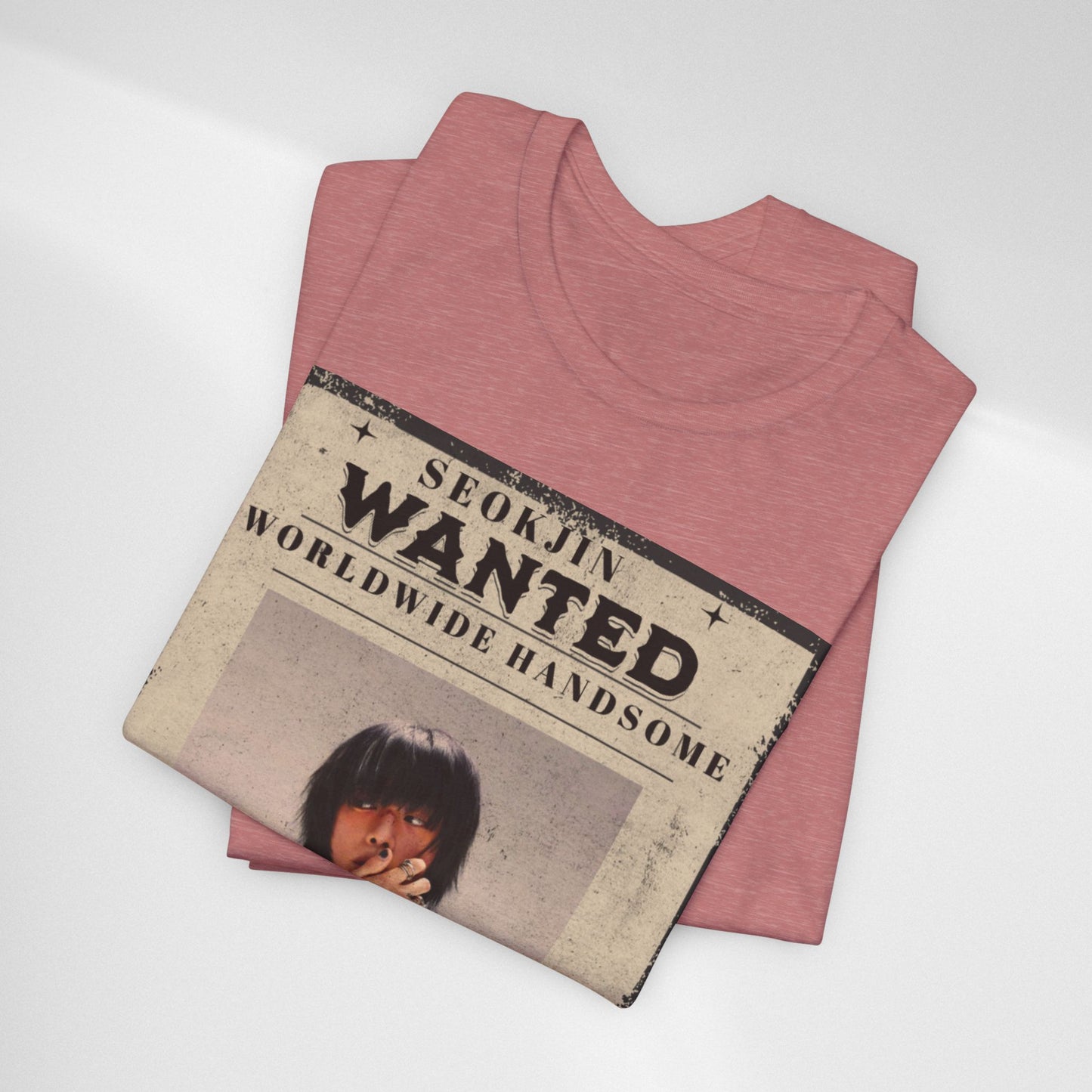 T-Shirt — 'Seokjin Wanted: Worldwide Handsome' Vintage Poster Tee