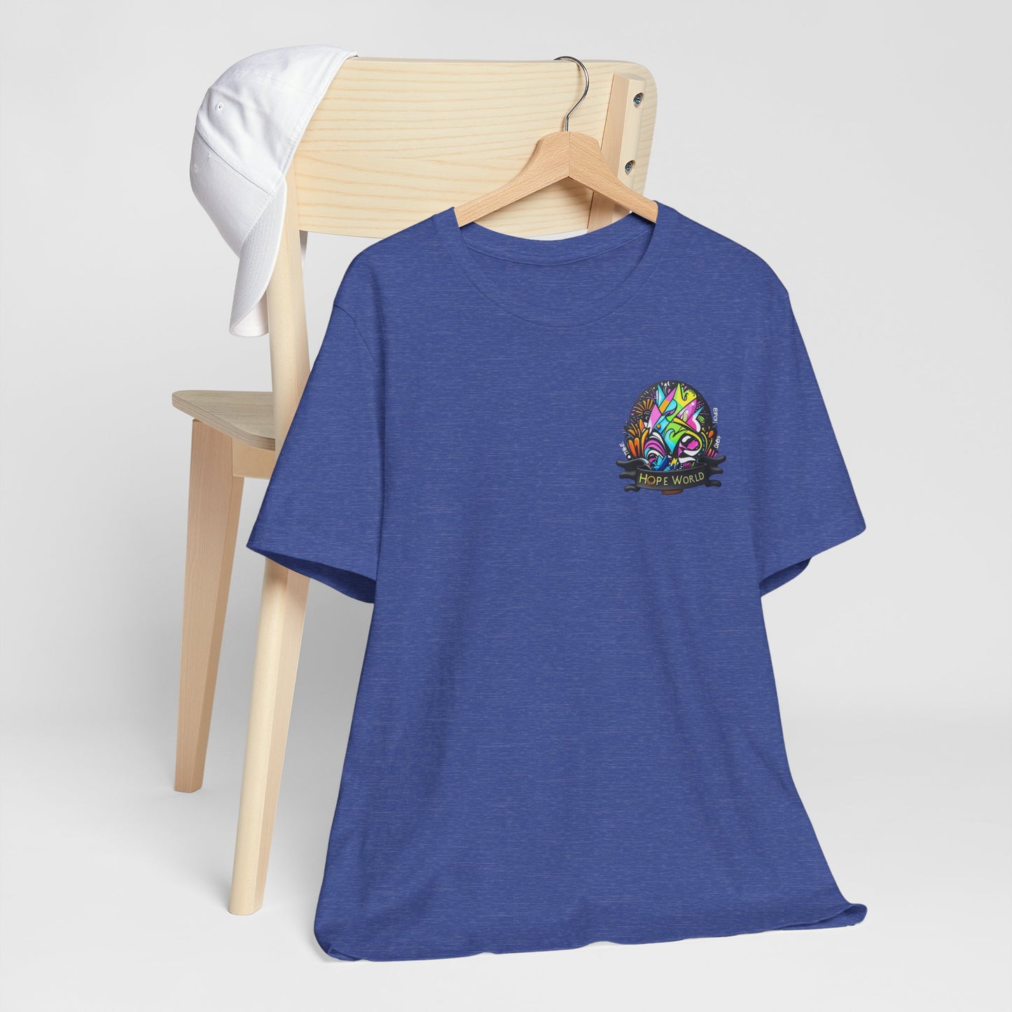 Hope World Graphic Tee — Colorful Graffiti BTS-Inspired Shirt