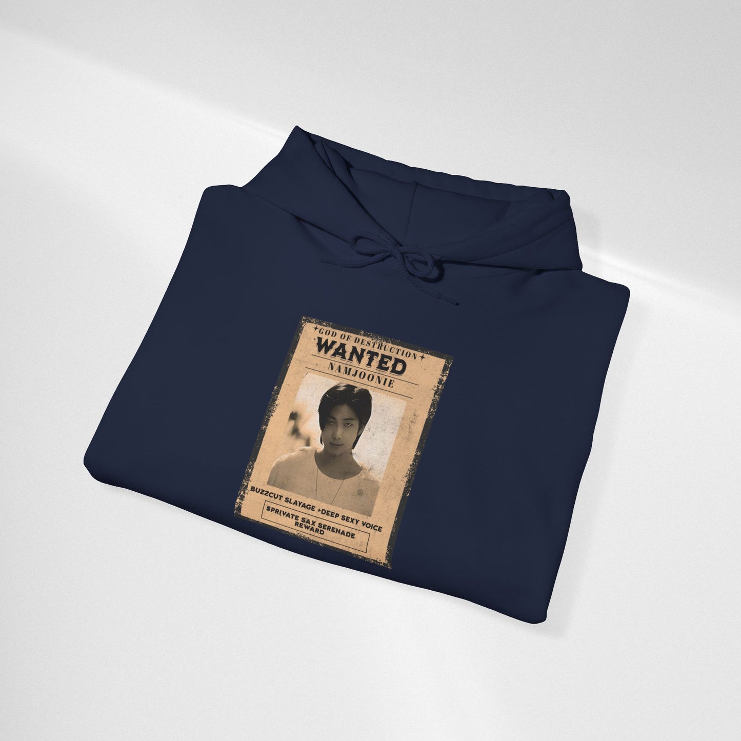 Hoodie - Vintage Namjoon 'WANTED' Poster Graphic Pullover
