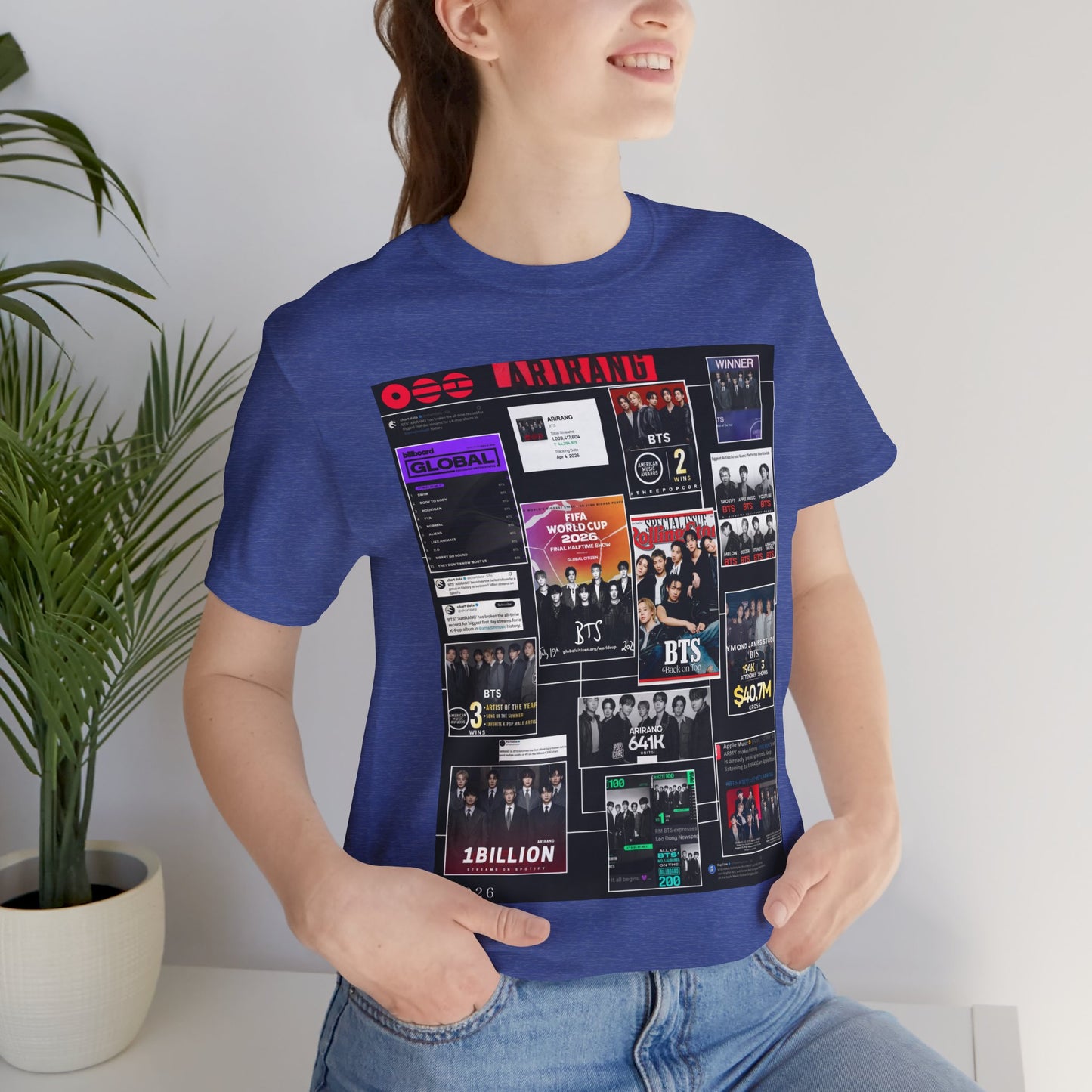 BTS  ARIRANG Collage Graphic Tee — K‑Pop Fan Tribute Shirt