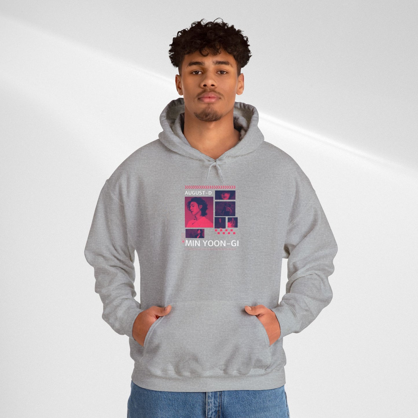 Min Yoon-gi Photo Grid Hoodie — K-Pop Retro Tour Aesthetic