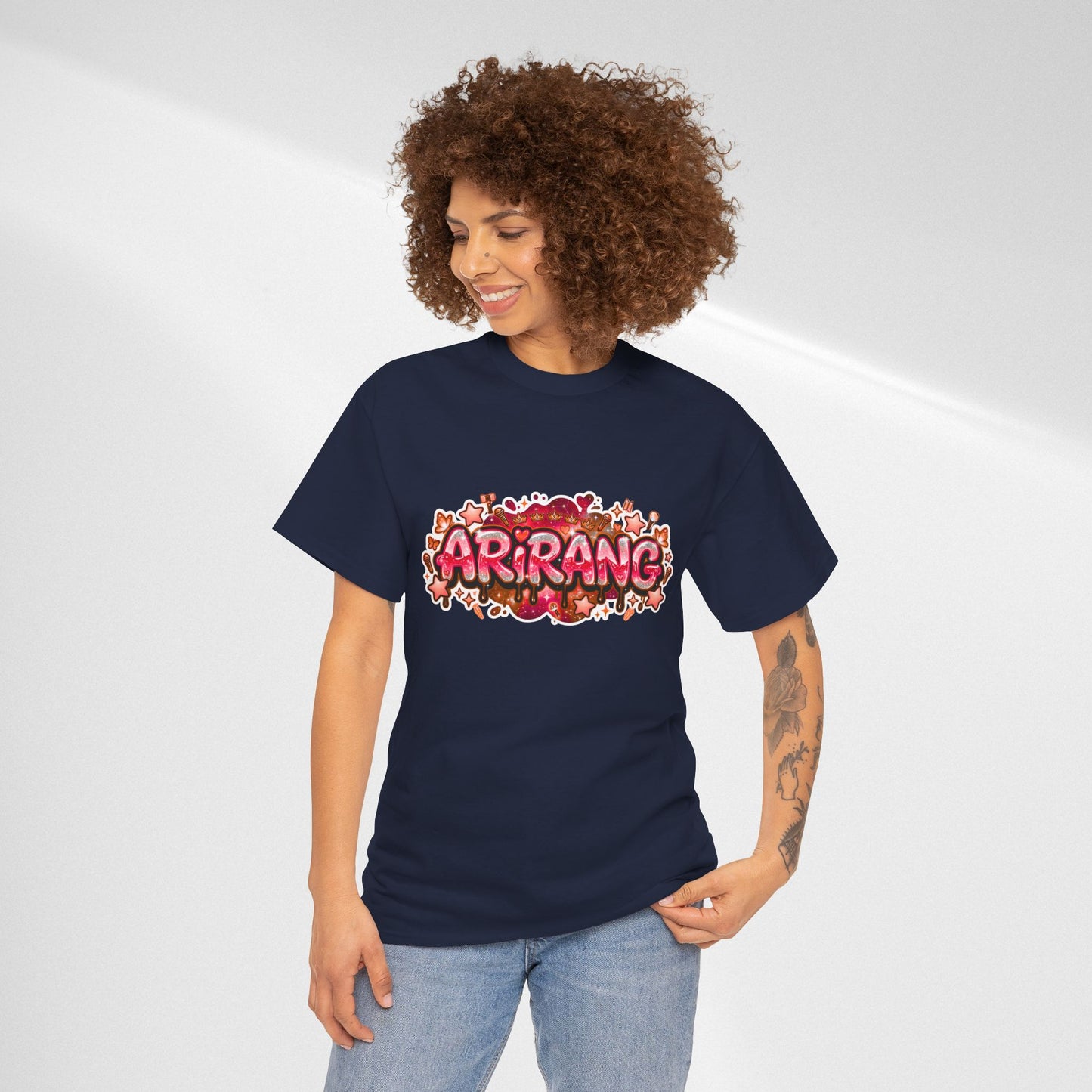 BTS Arirang Floral Graphic Tee - Korean Music Tribute Shirt