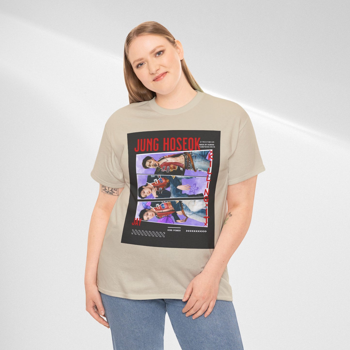 Jung Hoseok Photo Collage Tee — Retro K-Pop Fan Shirt