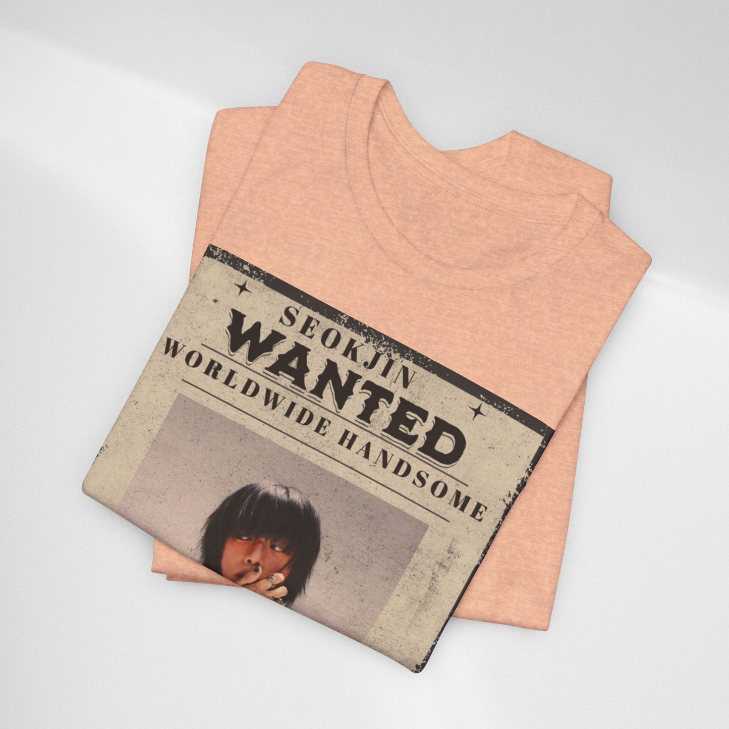 T-Shirt — 'Seokjin Wanted: Worldwide Handsome' Vintage Poster Tee