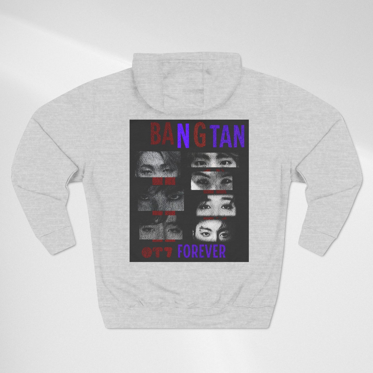 BTS Bangtan Photo-Panel Hoodie — 'Bangtan' 9-Eyes Graphic Fleece Hoodie