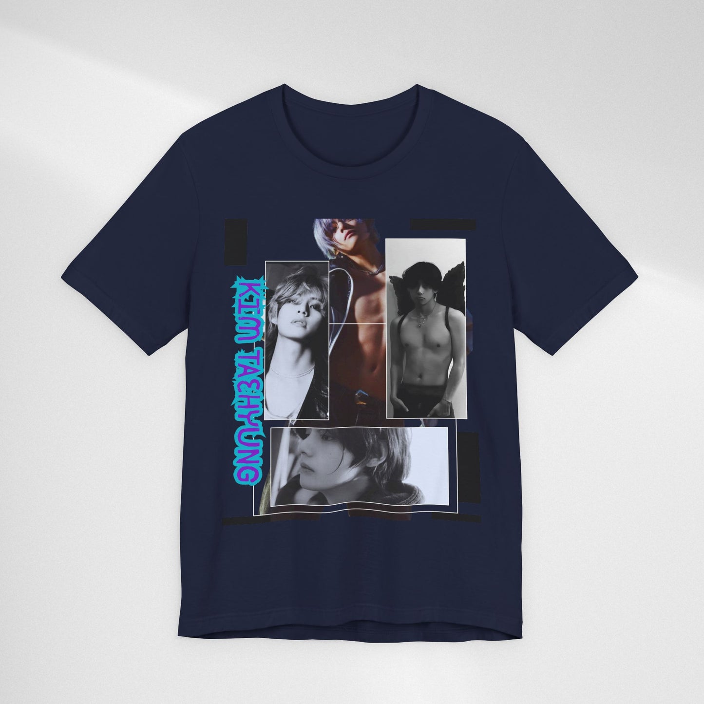 TAE Photo Collage Graphic Tee — Retro Black & White Portraits