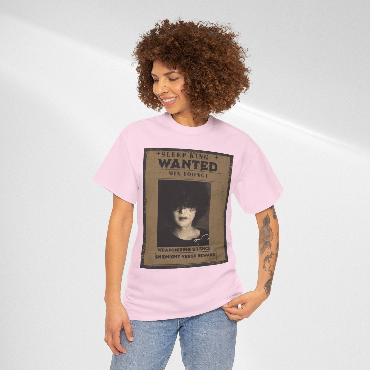 Suga Vintage “Sleeping Wanted” Retro Poster T-Shirt