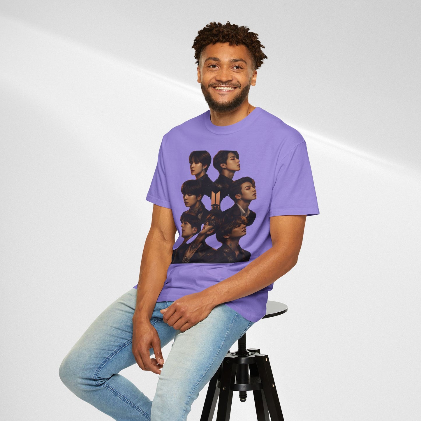 BTS Portrait Collage T-Shirt — Dark Mood Graphic Tee