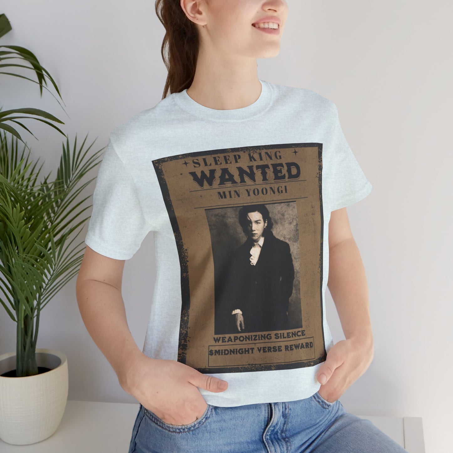 Sleep King Wanted Tee — Vintage 'Min Yoongi' Poster Shirt