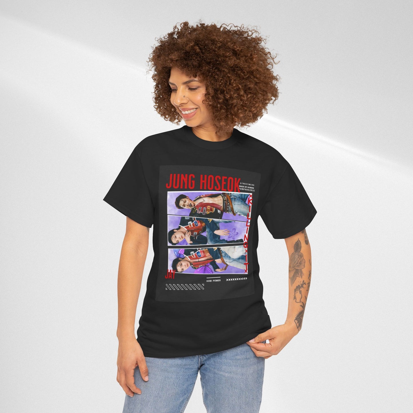 Jung Hoseok Photo Collage Tee — Retro K-Pop Fan Shirt