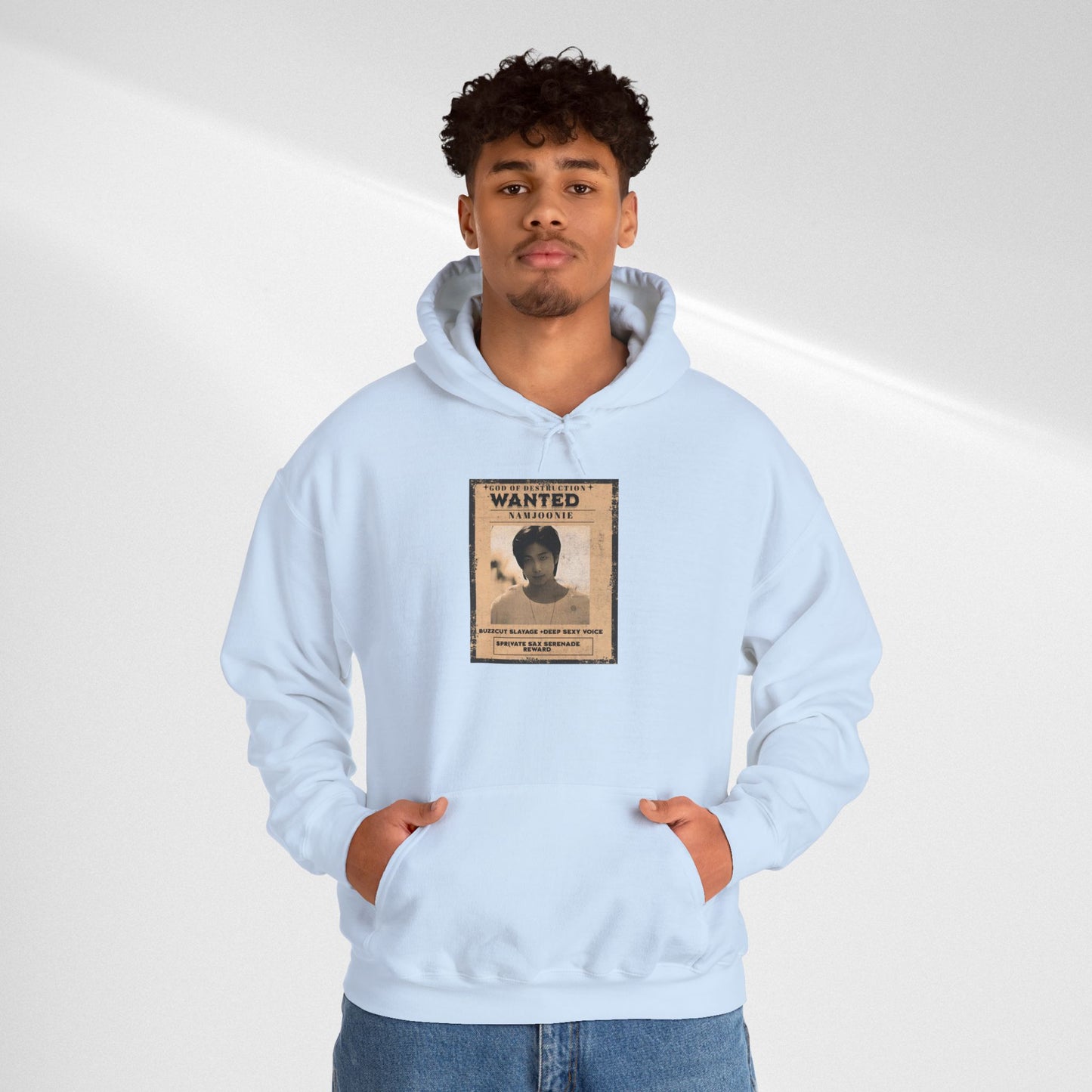 Hoodie - Vintage Namjoon 'WANTED' Poster Graphic Pullover