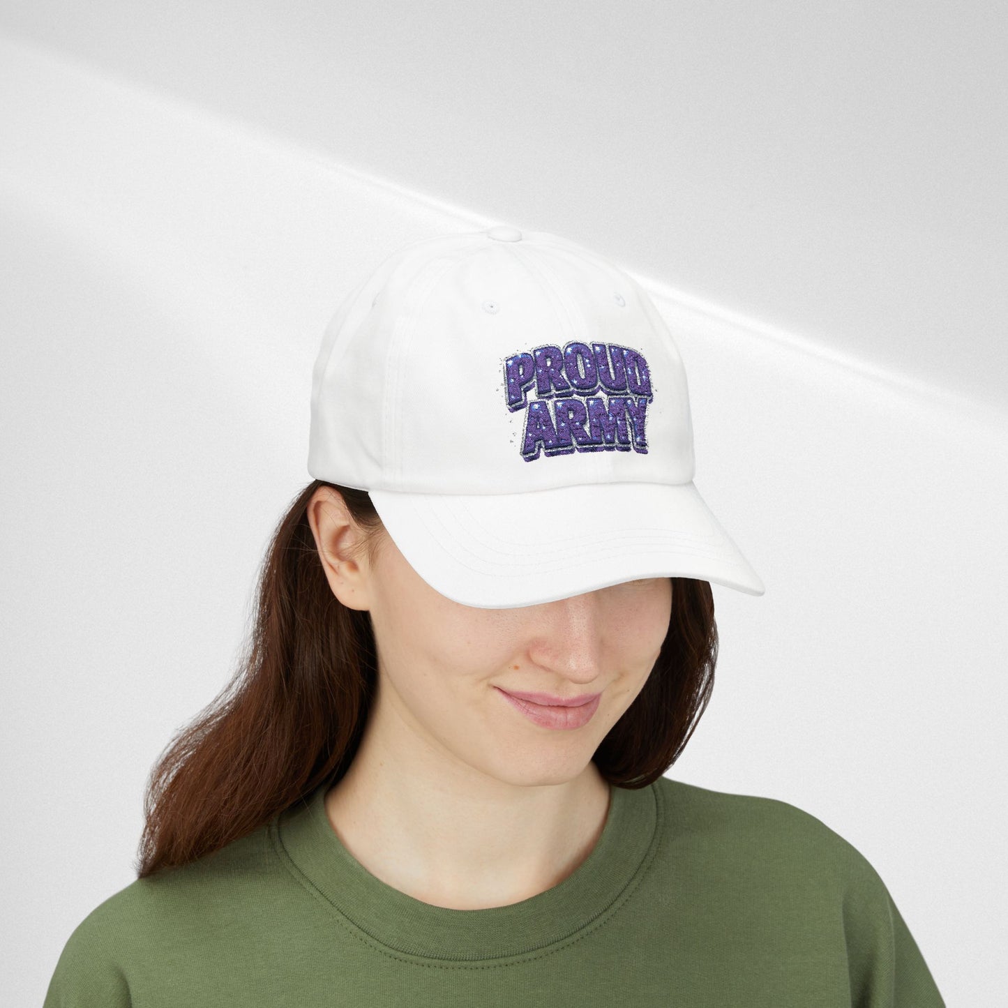 Dad Cap — "Proud Army" Embroidered Baseball Hat