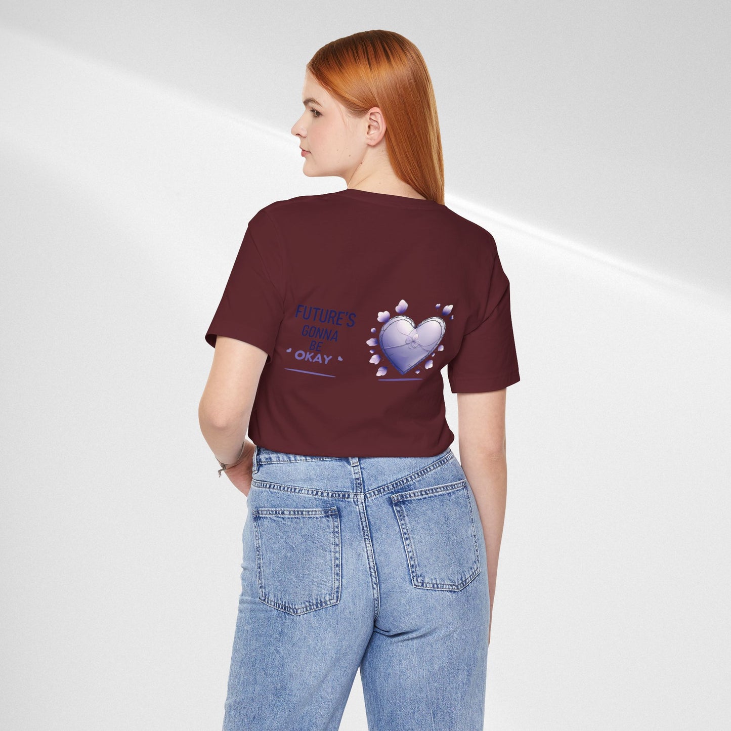 Future's Gonna Be Okay T-Shirt — Purple Heart Positive Graphic Tee