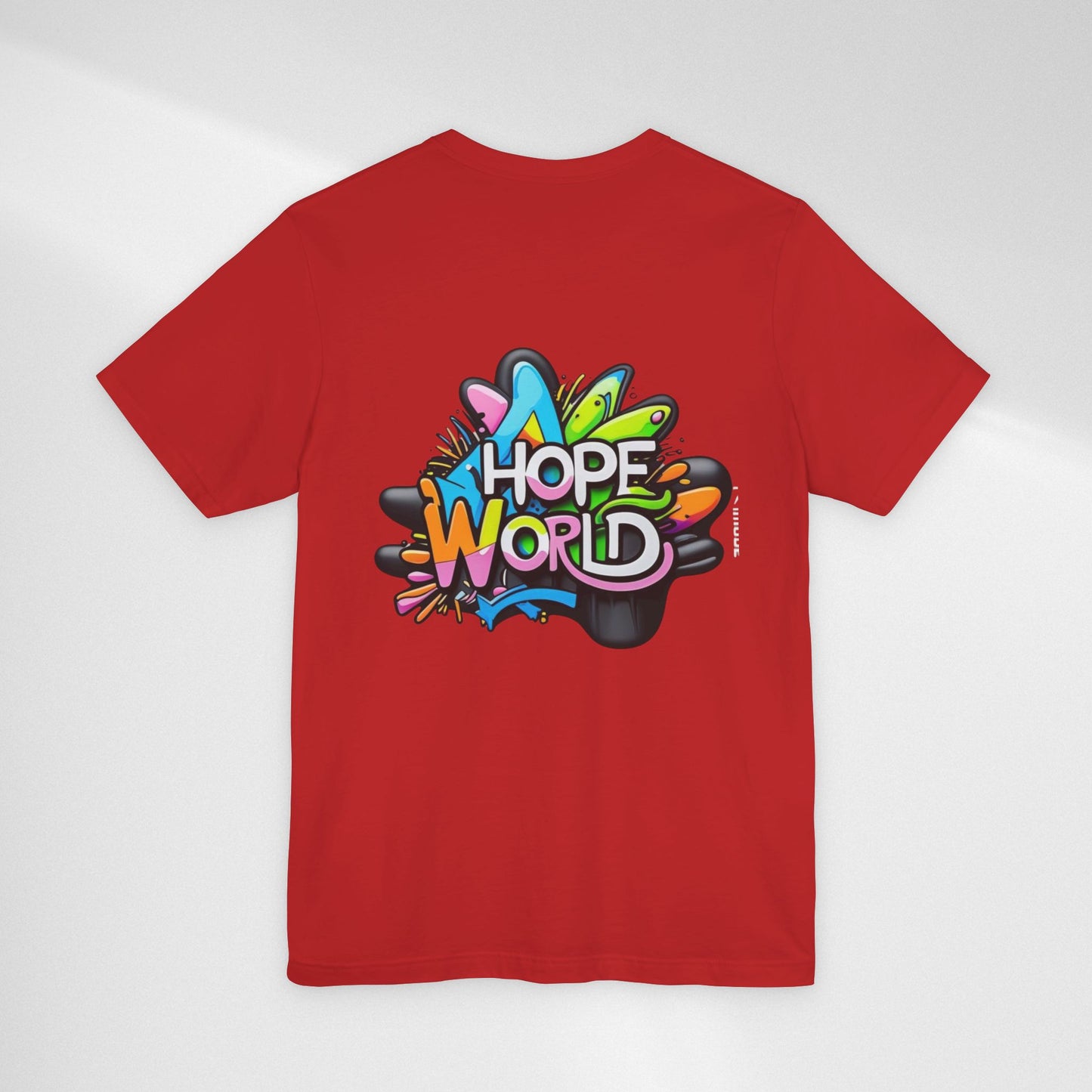 Hope World Graphic Tee — Colorful Graffiti BTS-Inspired Shirt