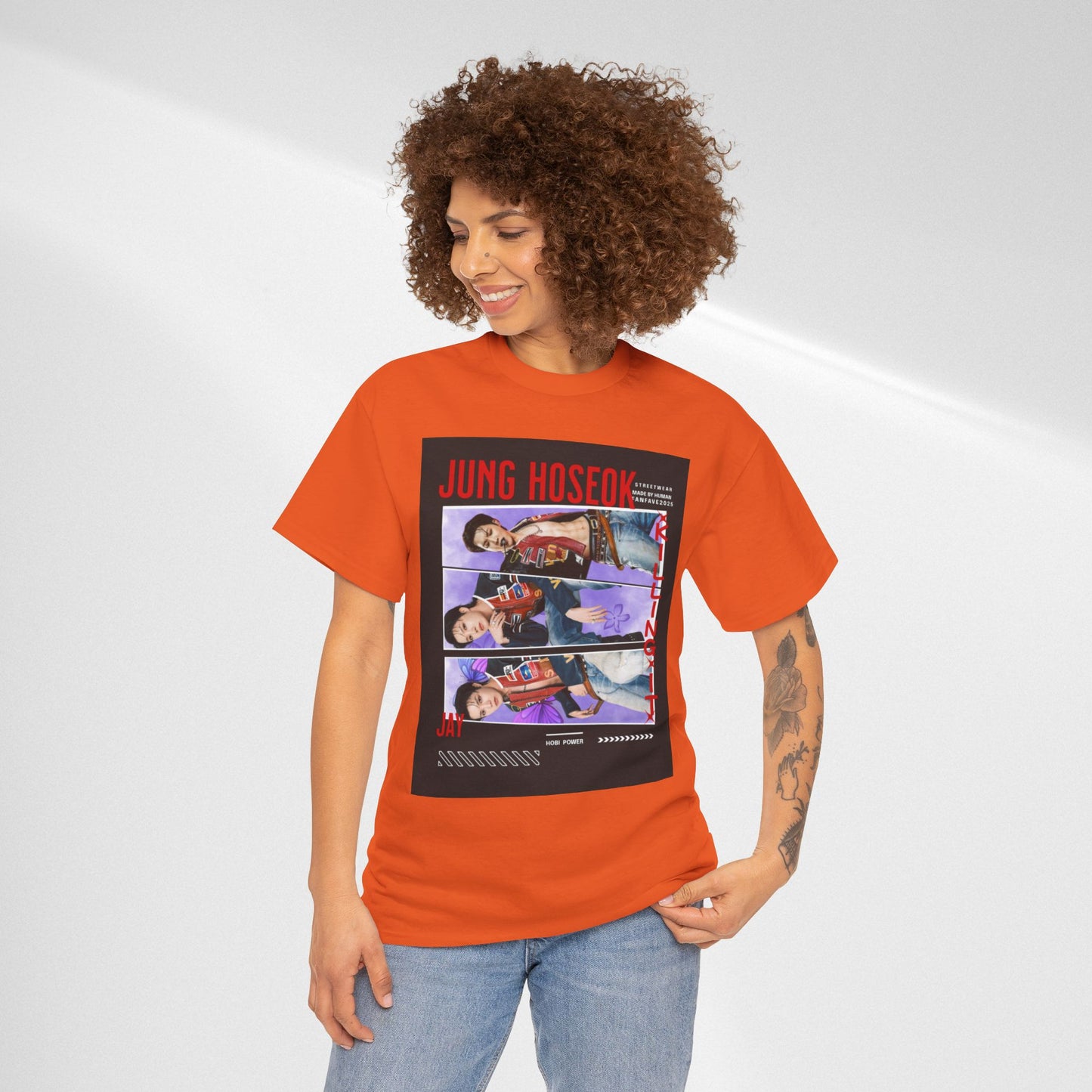 Jung Hoseok Photo Collage Tee — Retro K-Pop Fan Shirt
