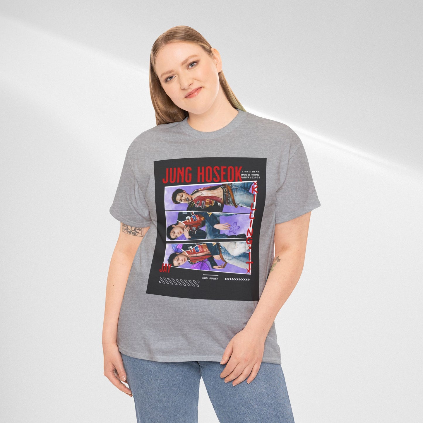 Jung Hoseok Photo Collage Tee — Retro K-Pop Fan Shirt