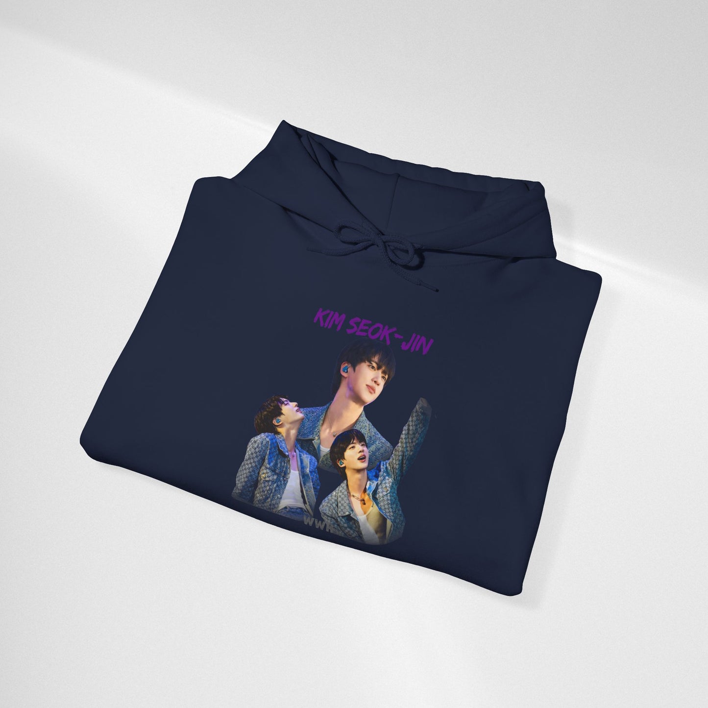 JIN Graphic Hoodie — Artistic Three-Image Portrait Design